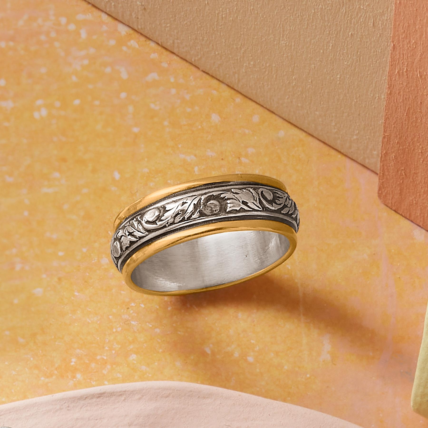 Silver And Gold Twining Vine Ring - Sundance Living