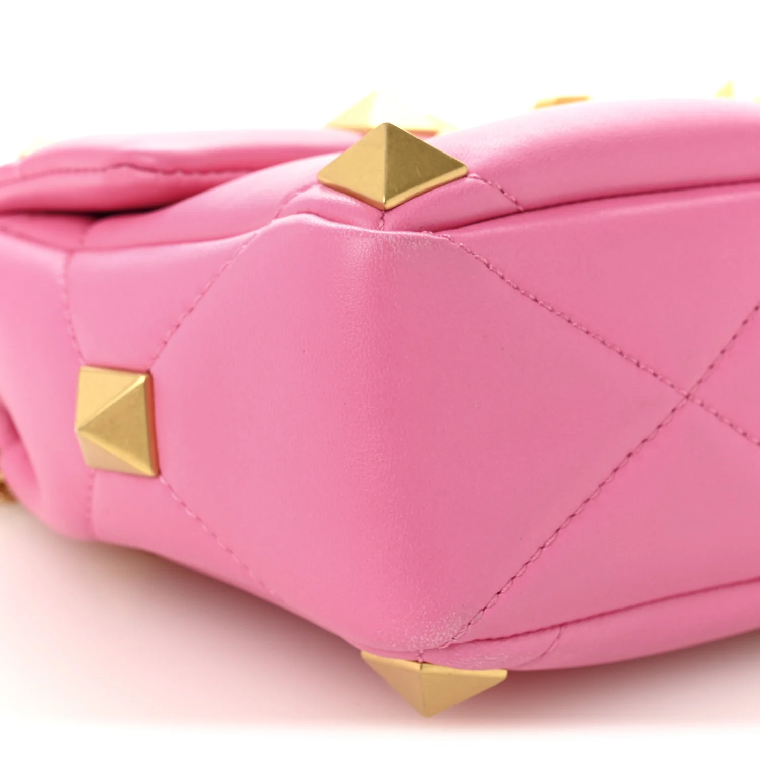 Nappa Medium Roman Stud Shoulder Bag Feminine Pink - Top Club