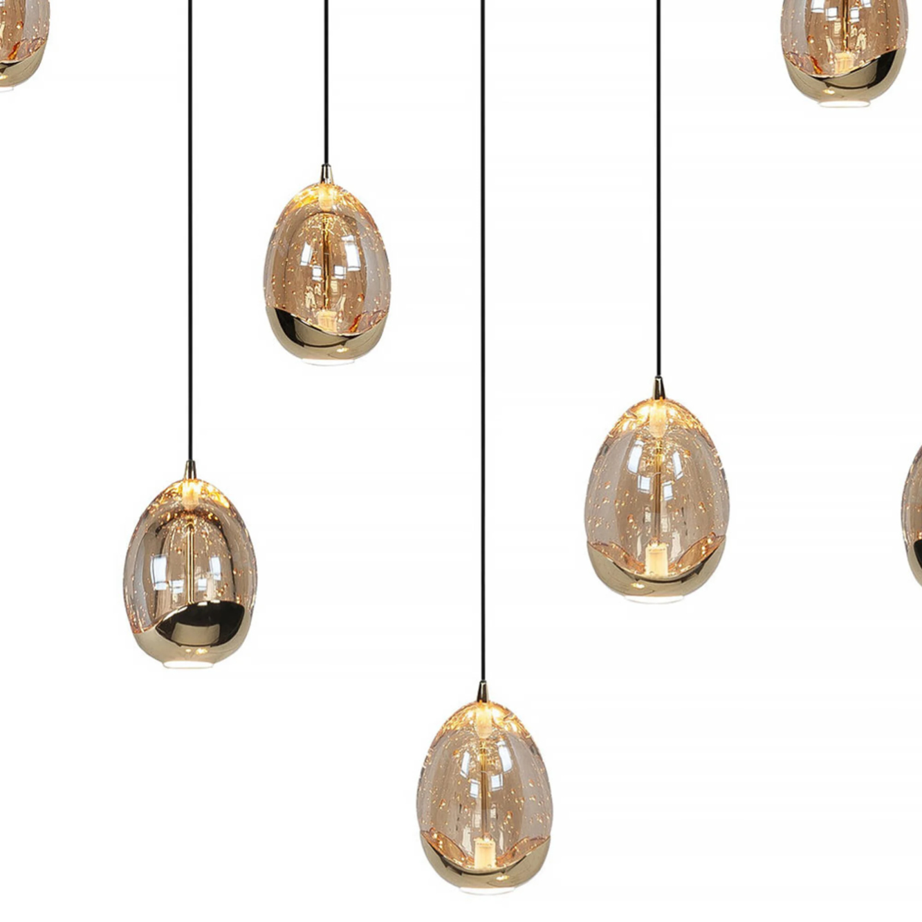 GOLDEN EGG OVAAL 8-LICHTS ZWART