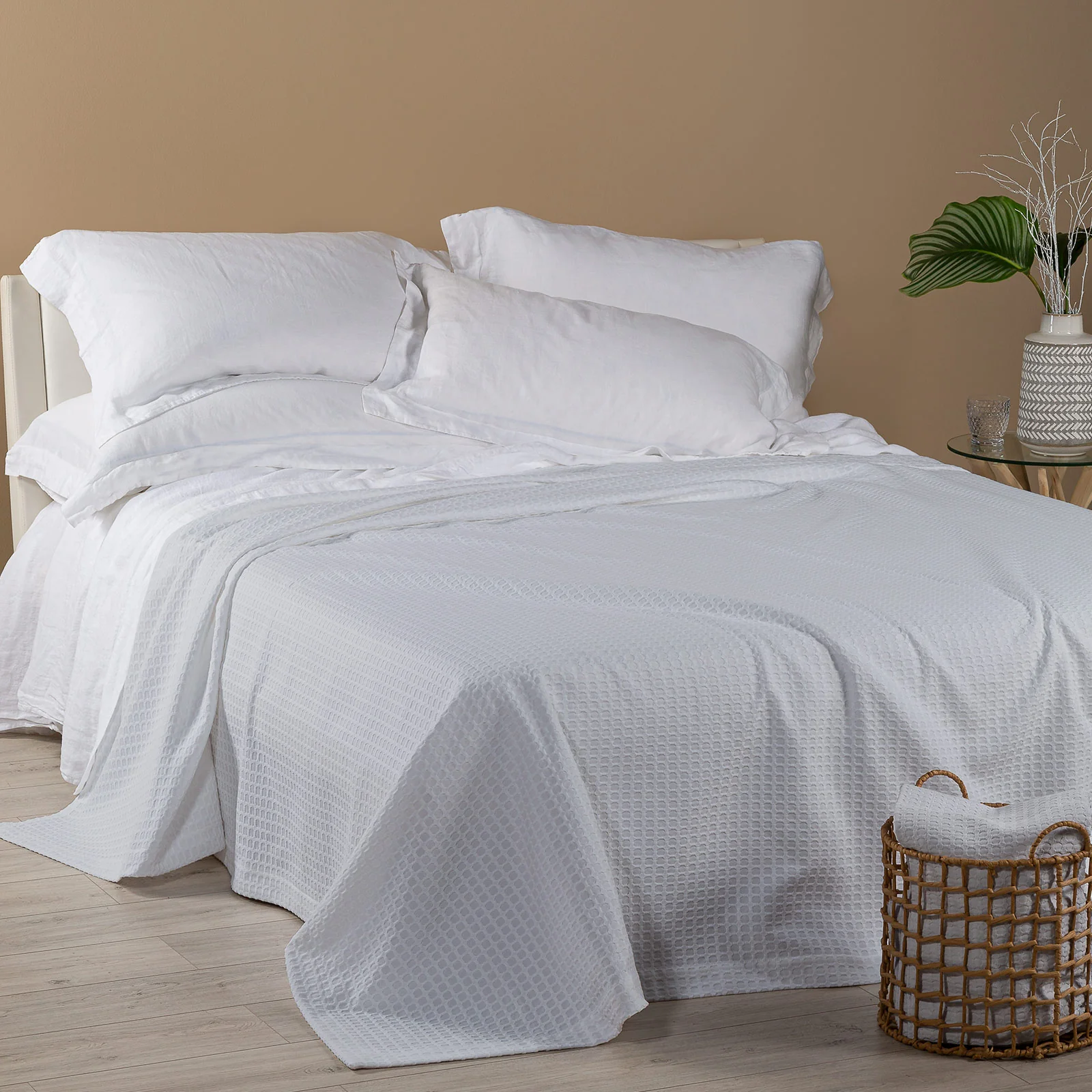 Copriletto Non Trapuntato In Cotone Isola Bella Matrimoniale Grigio Perla Primanatura