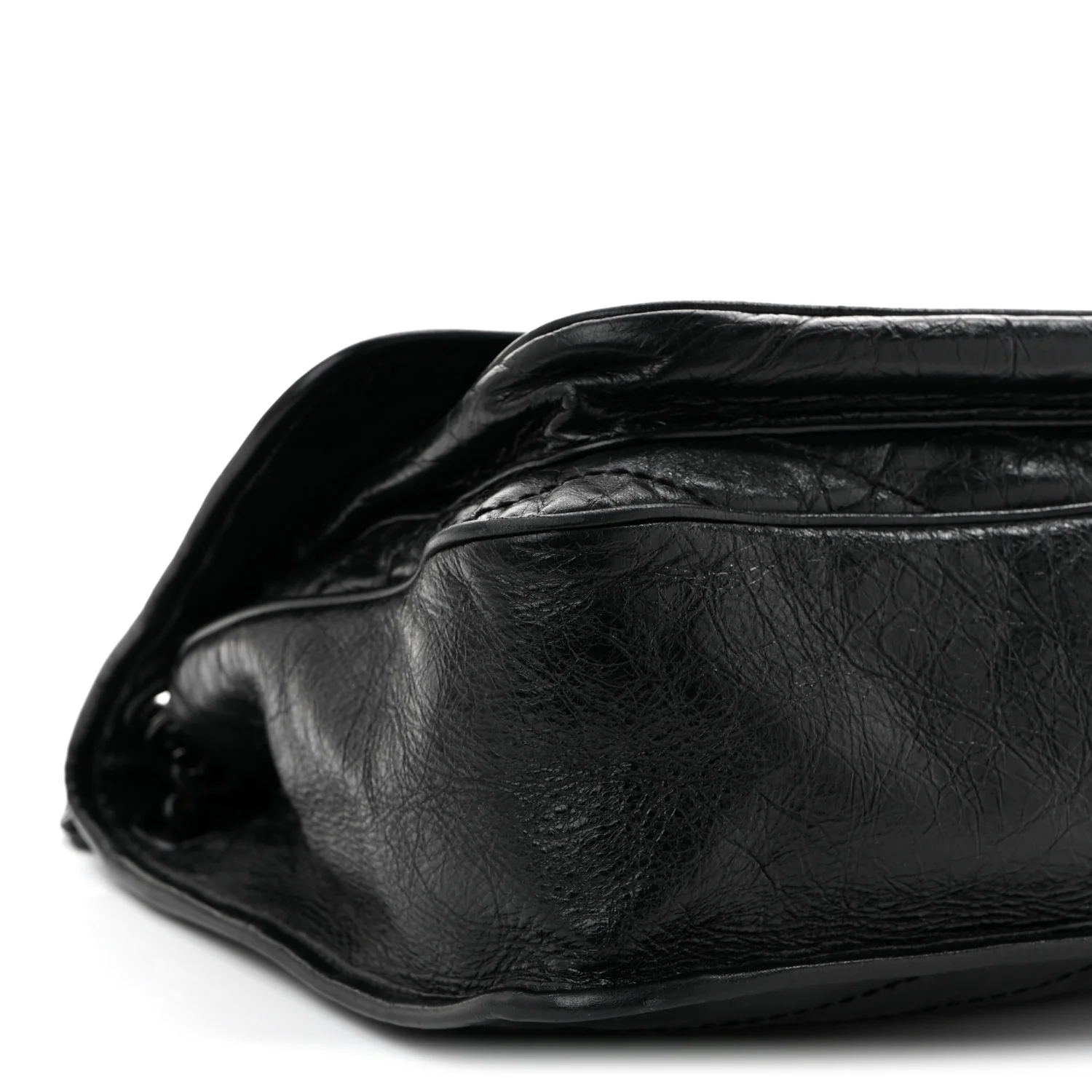 Crinkled Calfskin Matelasse Monogram Medium Niki Chain Satchel Black - Top Club