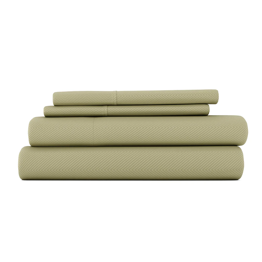Chevron Embossed 4-Piece Sheet Set