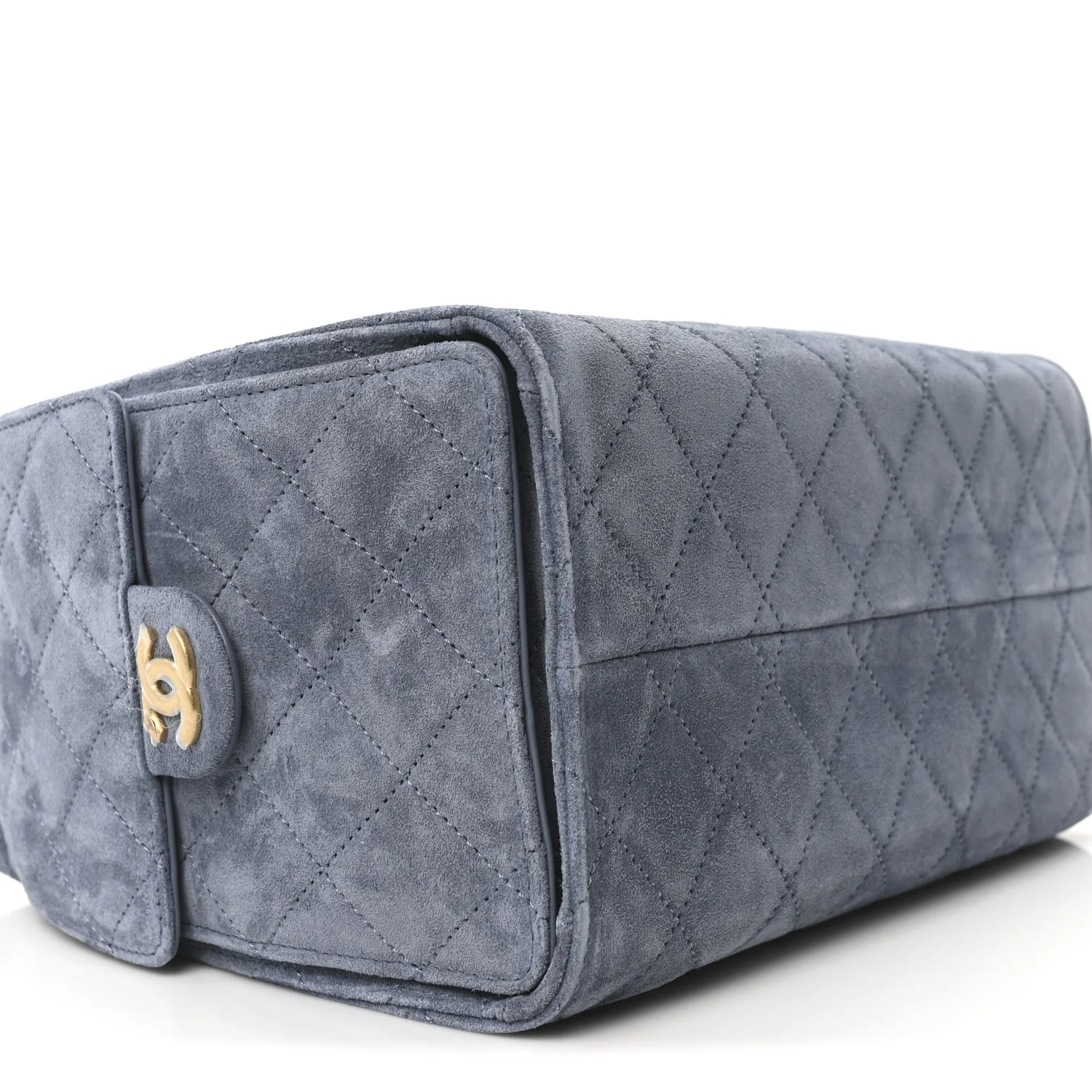 Suede Quilted Small Chanel 25 Handbag Blue - Top Club
