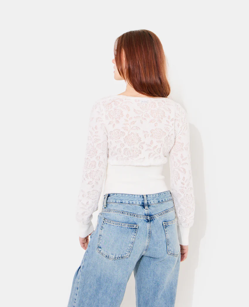 Pimkie Pull en maille ajourée motif fleurs
