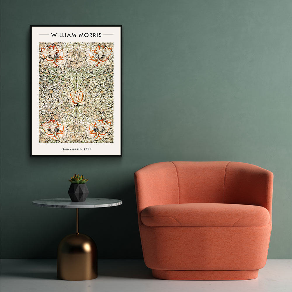 Walljar plexiglas schilderij - William Morris - Honeysuckle II Plexiglas schilderij - 150 x 225 cm