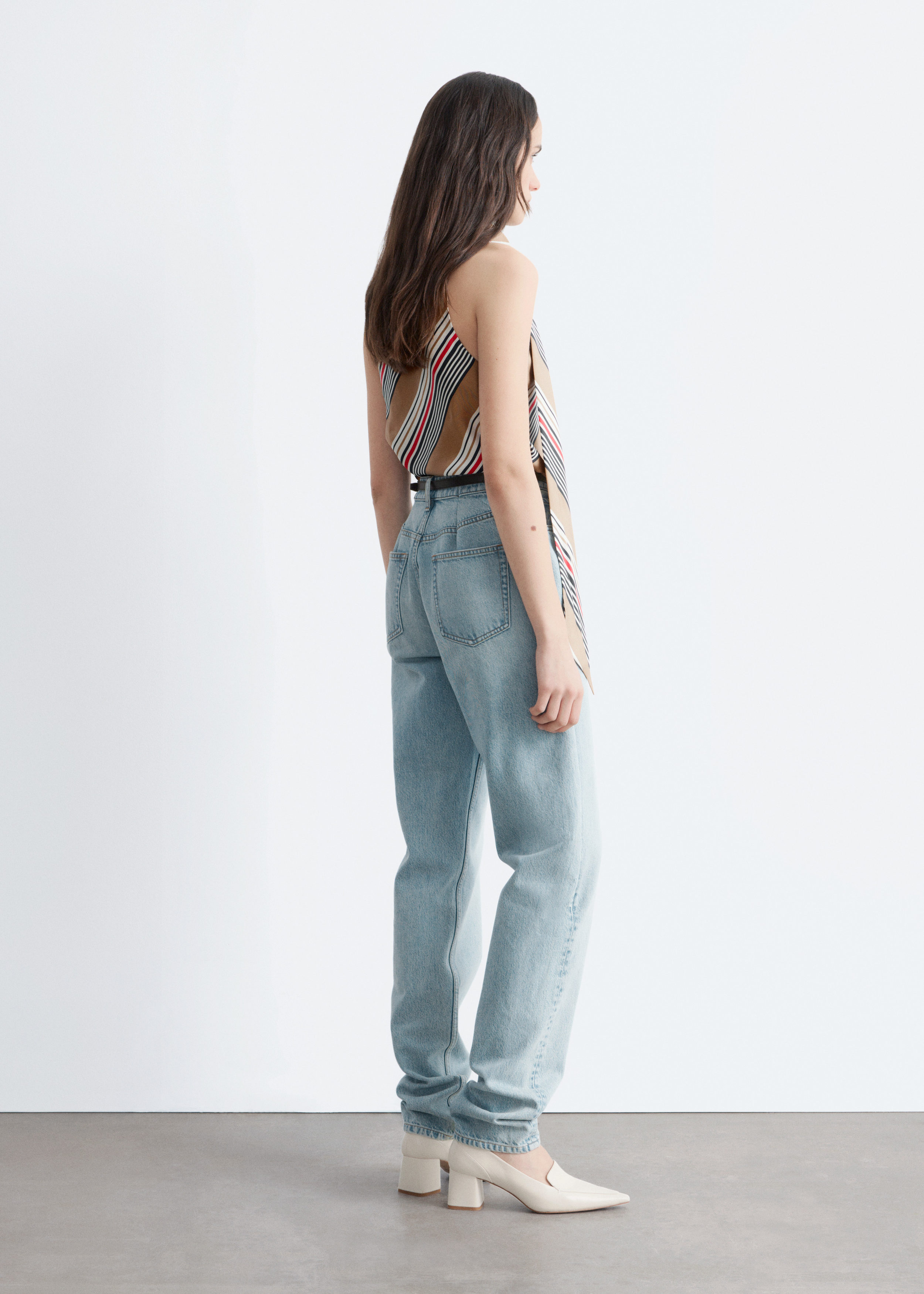 & Other Stories SCARF-NECK SILK TOP