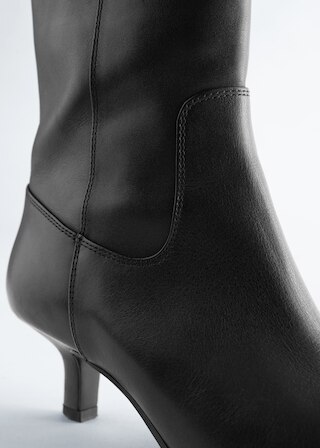 & Other Stories KITTEN HEEL LEATHER ANKLE BOOTS