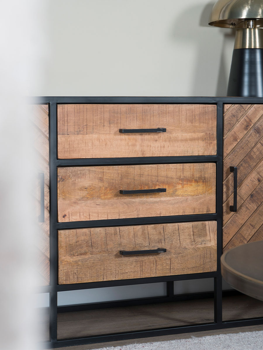 Dressoir Rune visgraat bruin