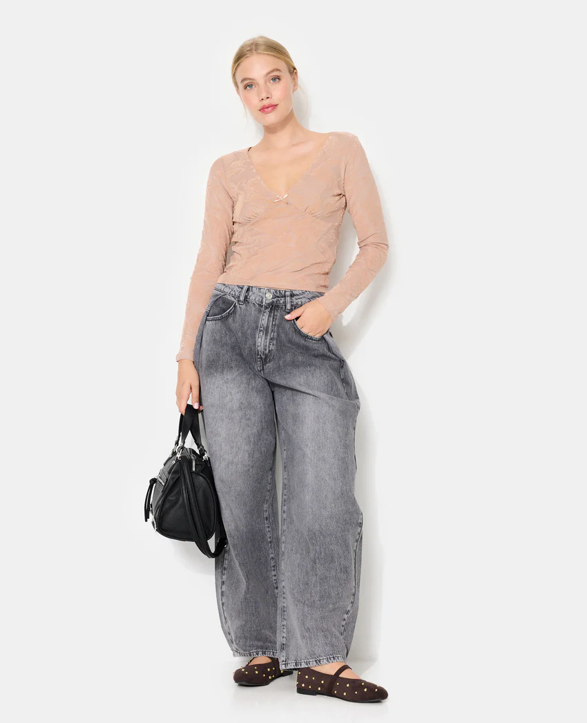 Pimkie Top en résille avec motif cachemire en velours