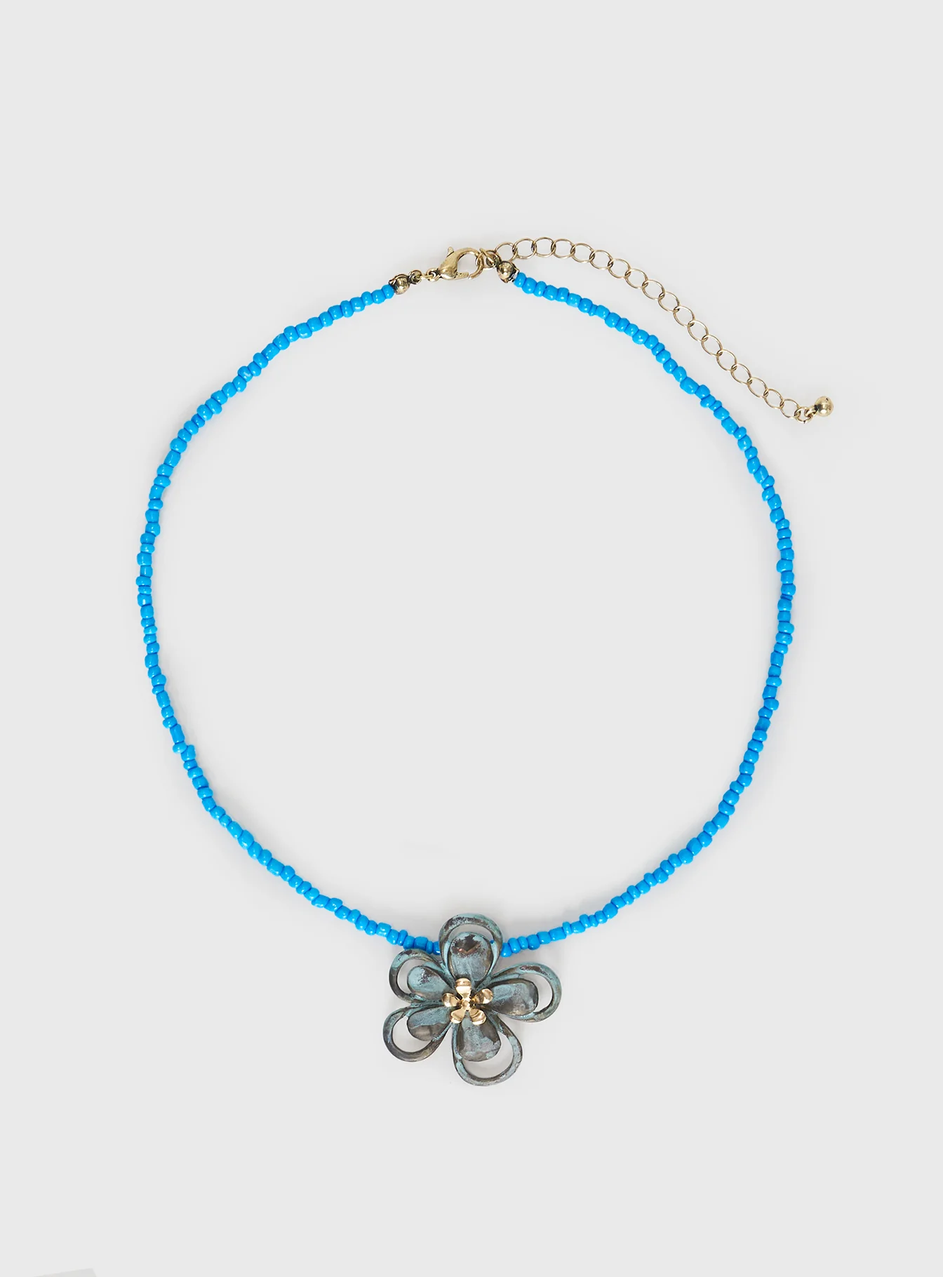 Hold On Tight Necklace Blue