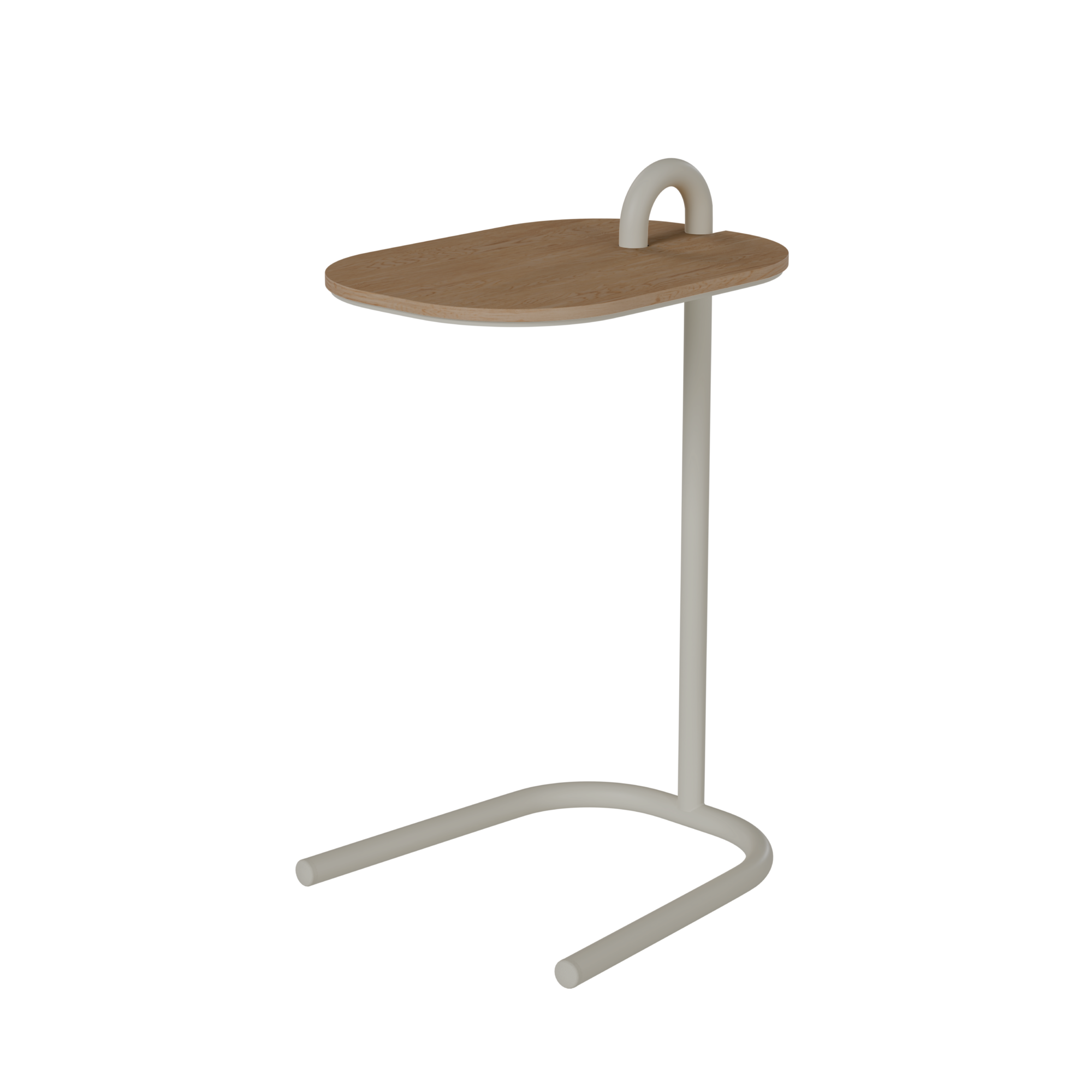 Stand by Me bijzettafel Oak Natural (49cm hoog) - RAL1013 Pearl White