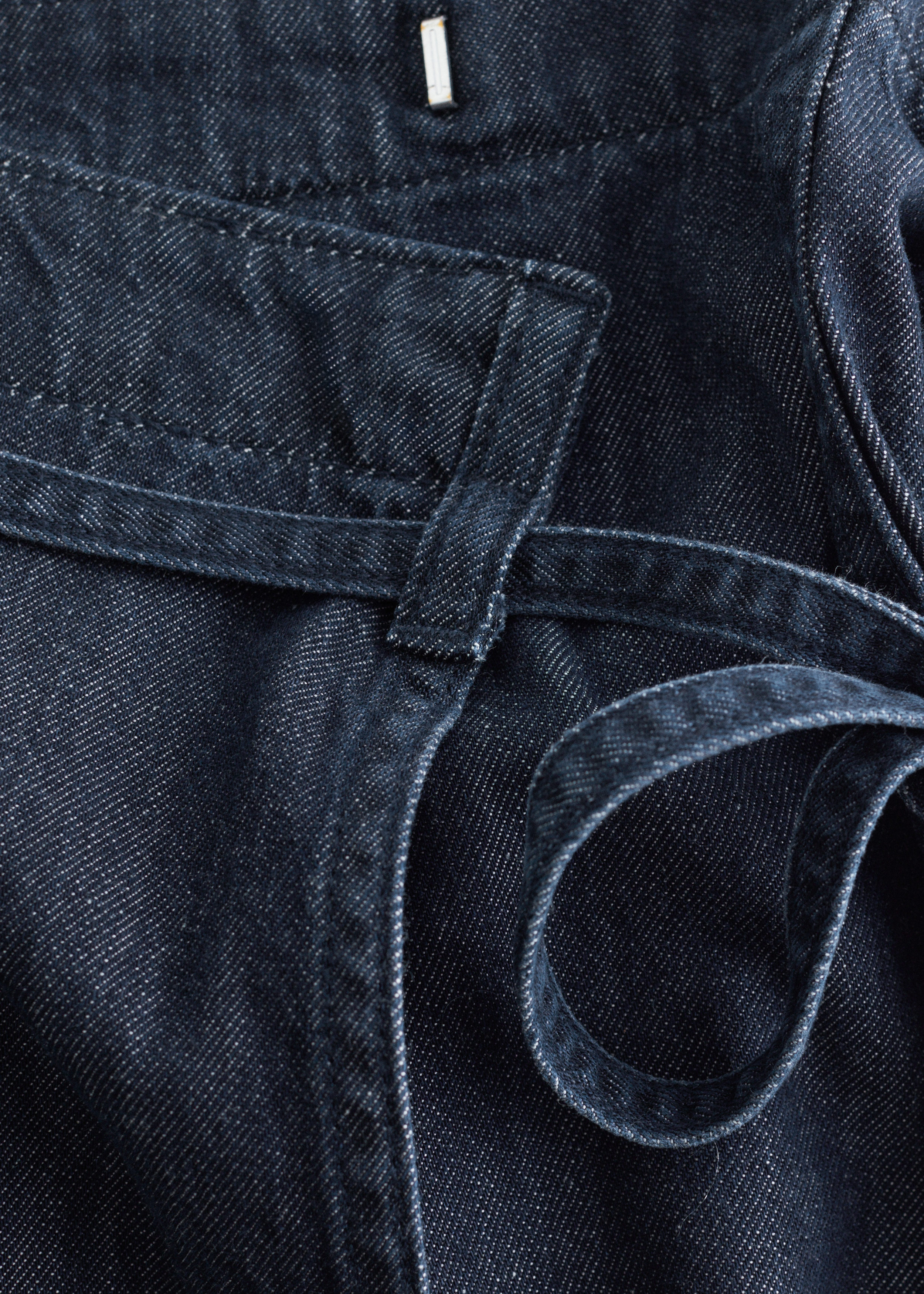 & Other Stories TIE-DETAIL DENIM MINI SKIRT