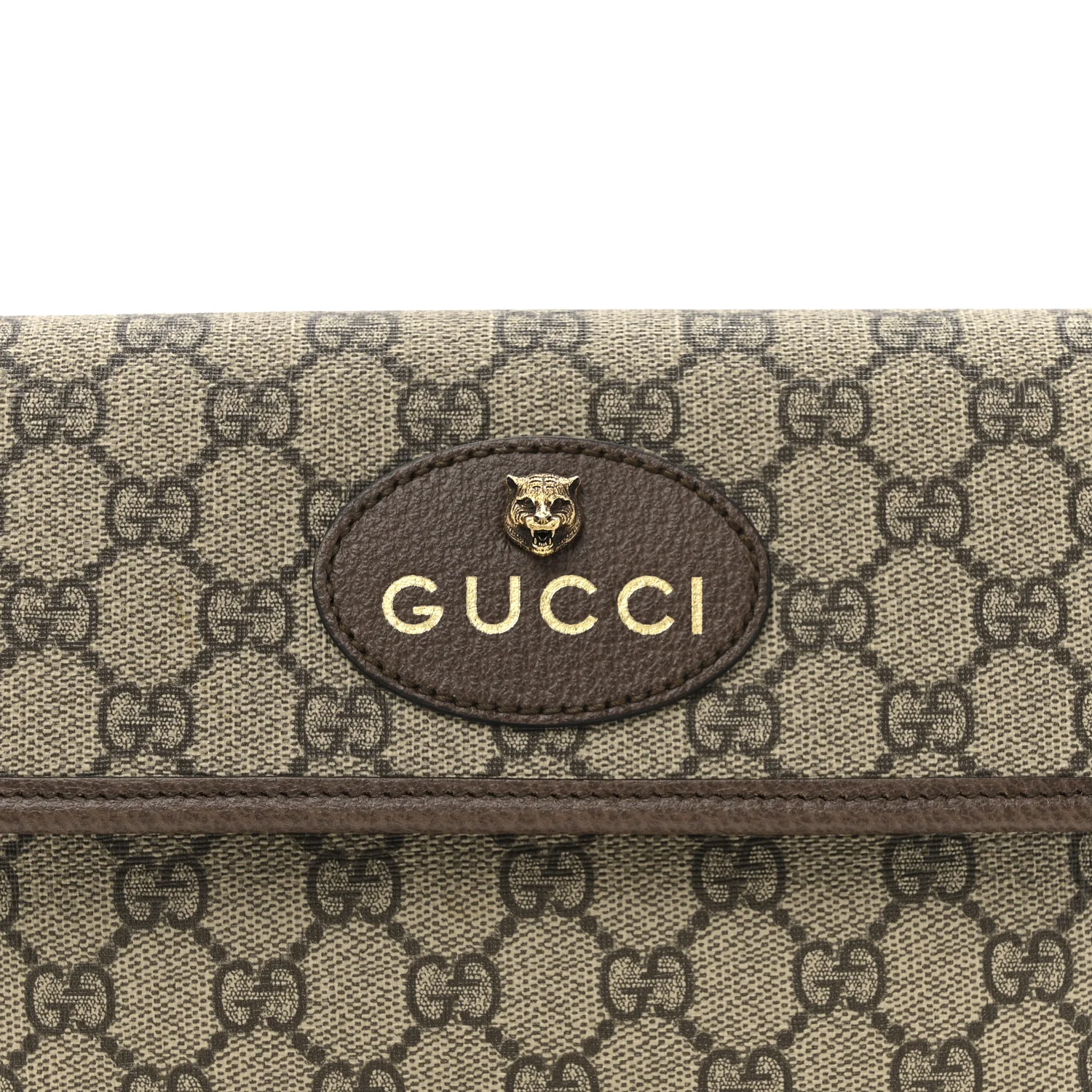 GG Supreme Monogram Neo Vintage Web Belt Bag Brown - Top Club