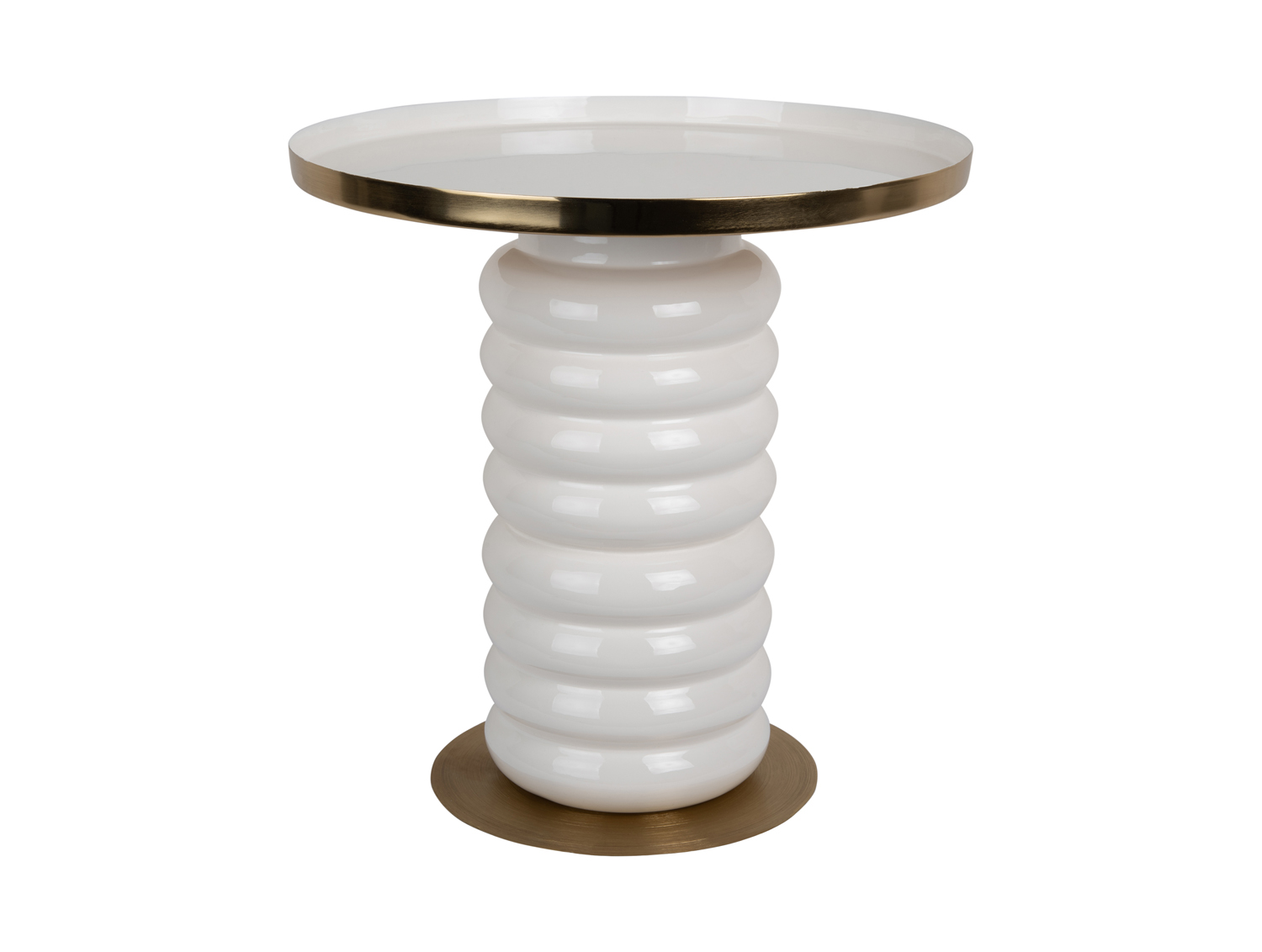 Side table Ruby enamel white