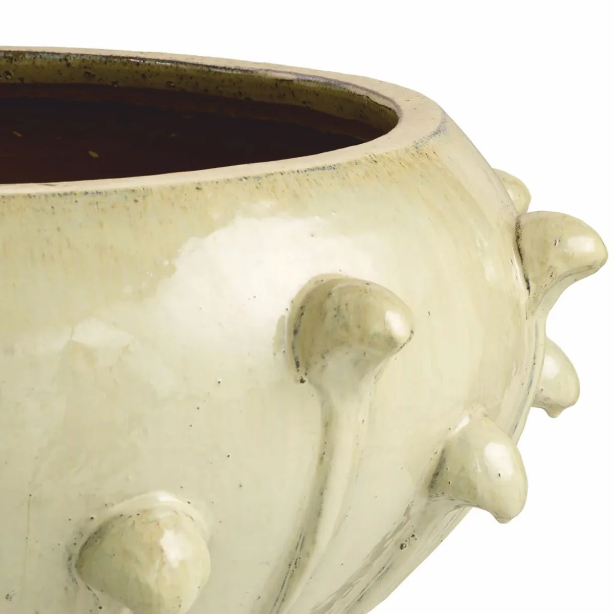 Luxury Baroque Ceramic Flower Pot Antique Sand Color Ø 89 x H. 45 cm
