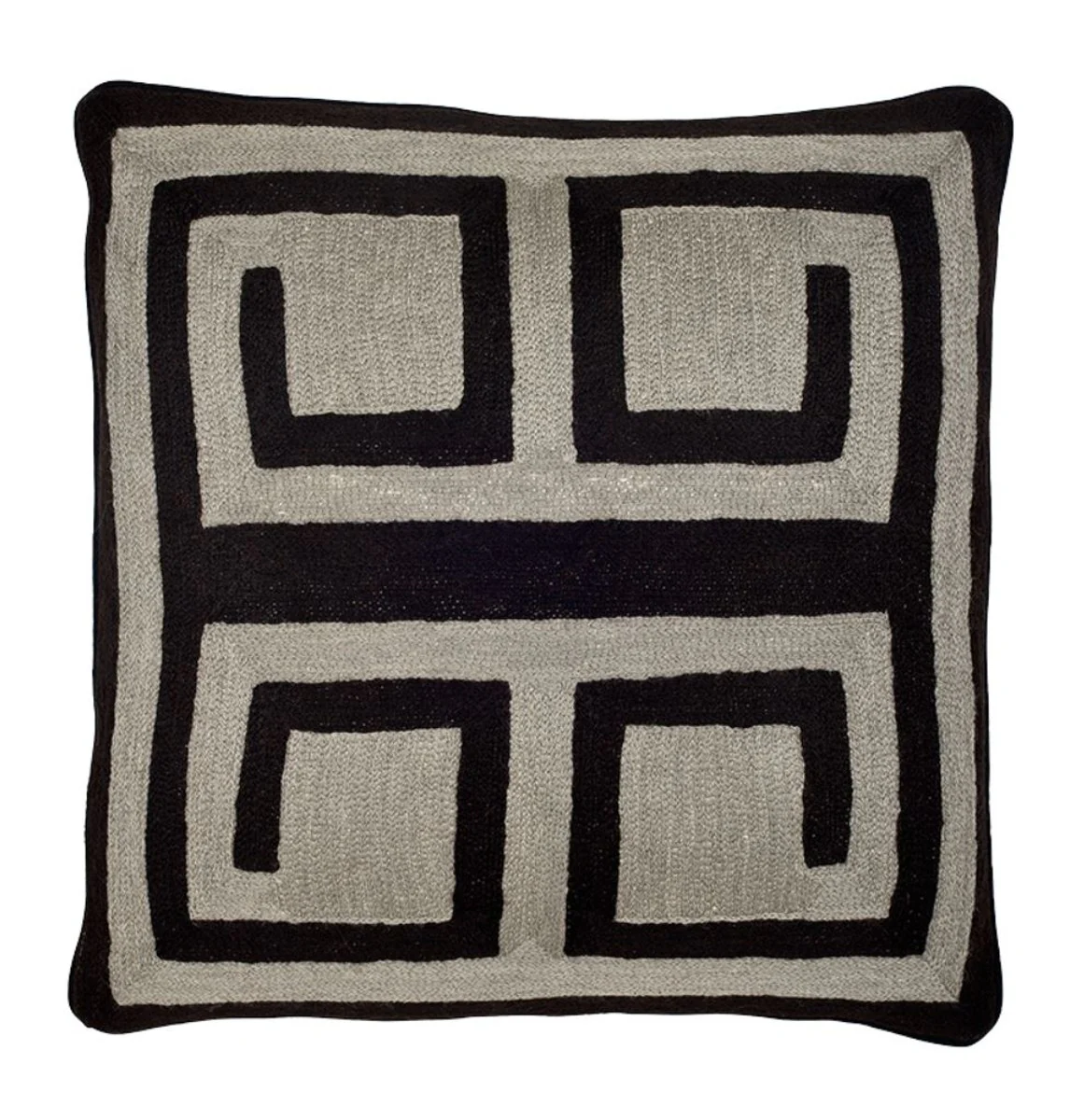 Designer decorative cushion black & gray 50 x H. 50 cm - luxury cushion