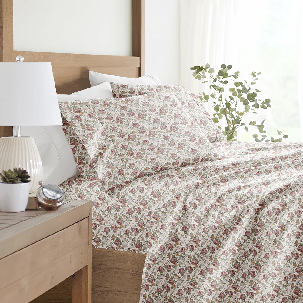 Blooming Floral 4-Piece Pattern Sheet Set (Sale)