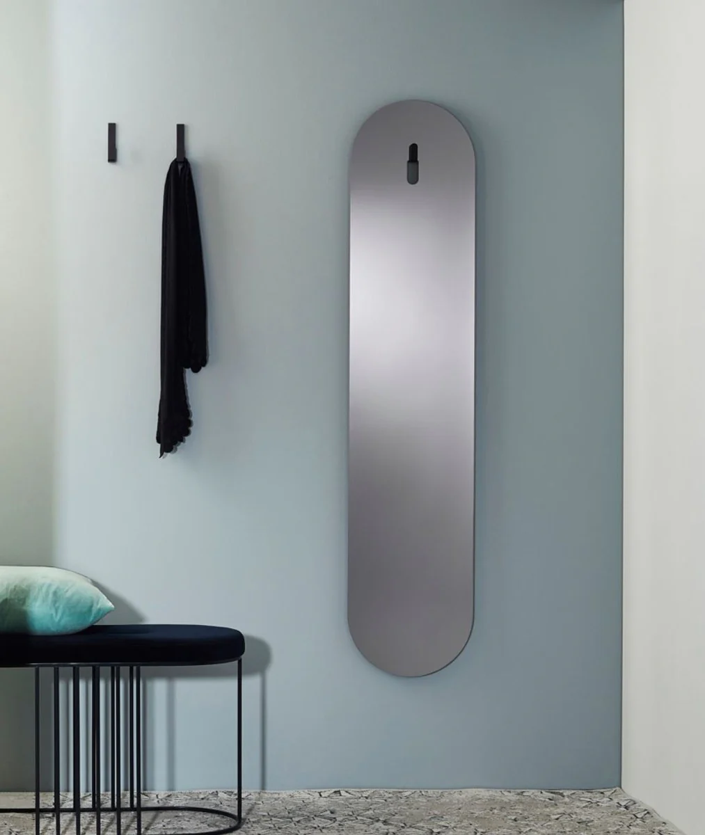 Designer wall mirror gray 35 x H. 160 cm - luxury decorative accessories