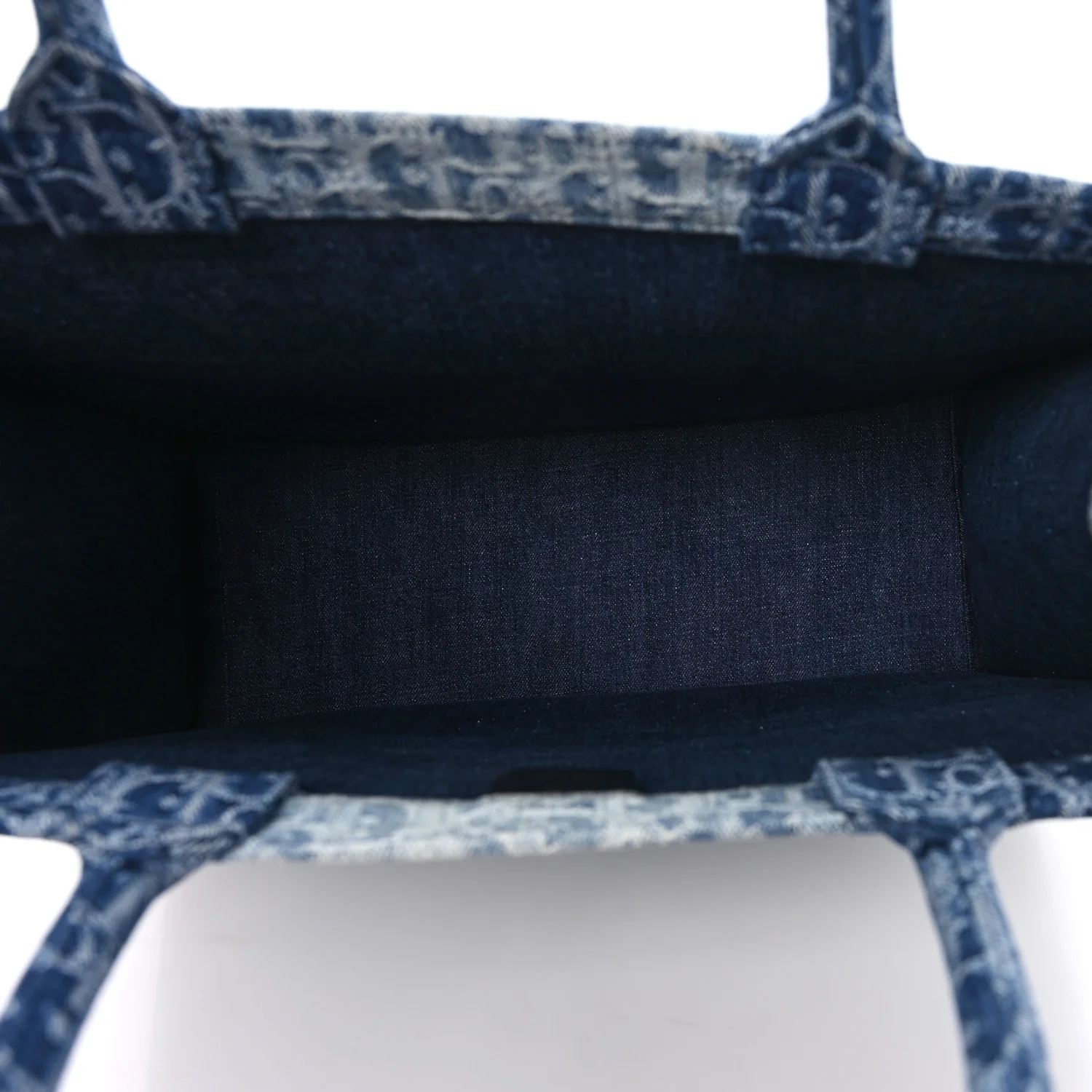Oblique Denim Large Book Tote Blue - Top Club