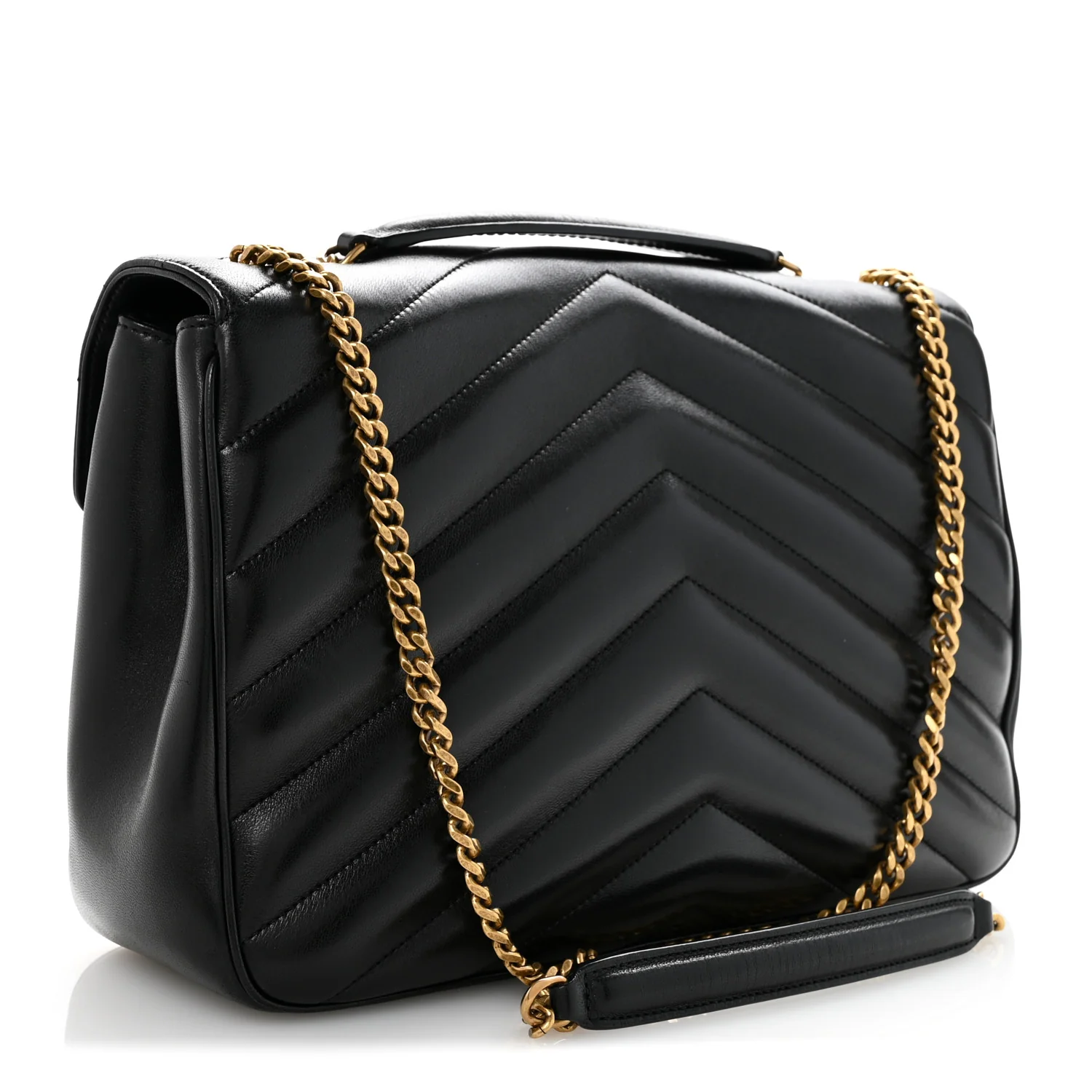 Lambskin Quilted Monogram Large Loulou Black - Top Club