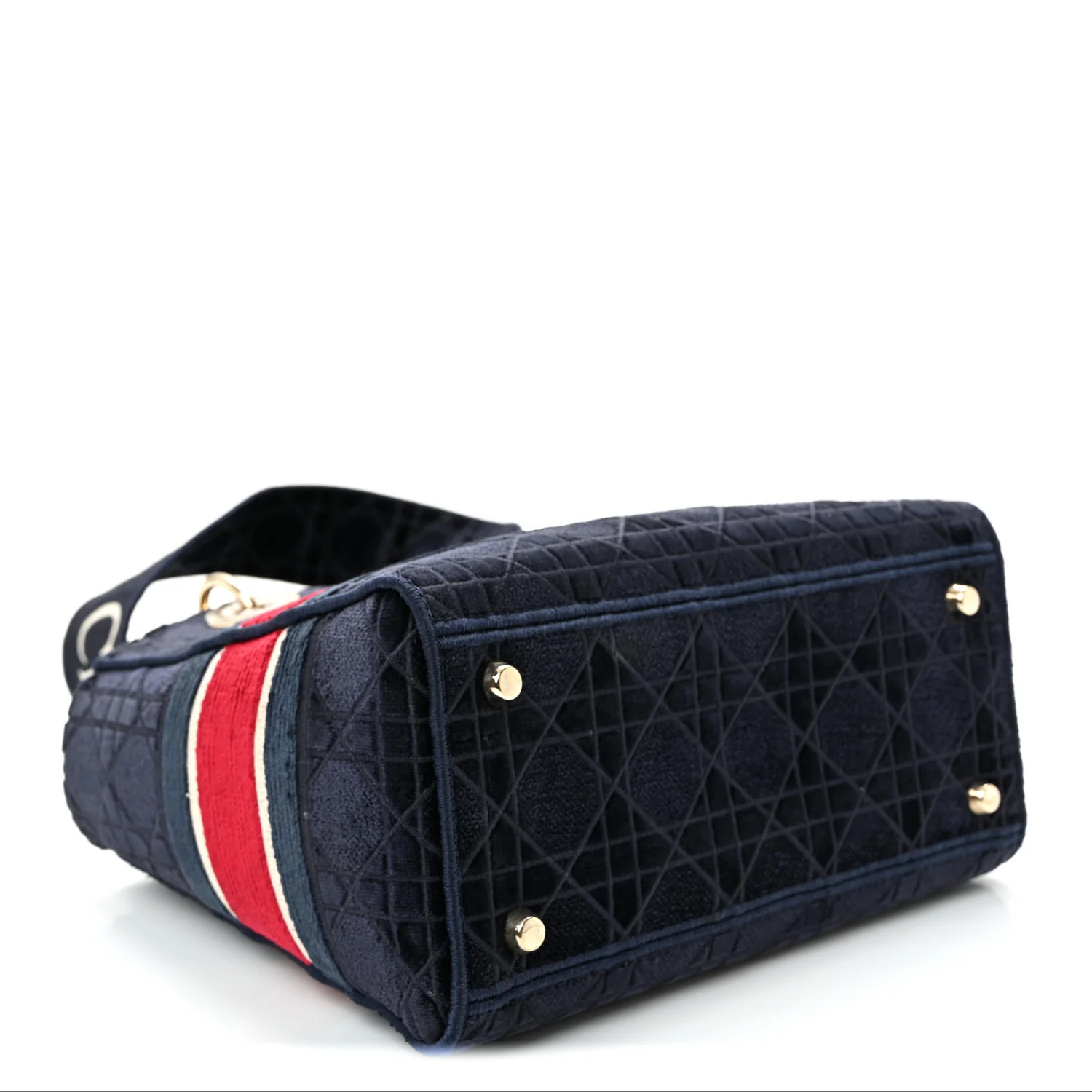 Velvet Cannage Medium Lady D-Lite Blue Red White - Top Club