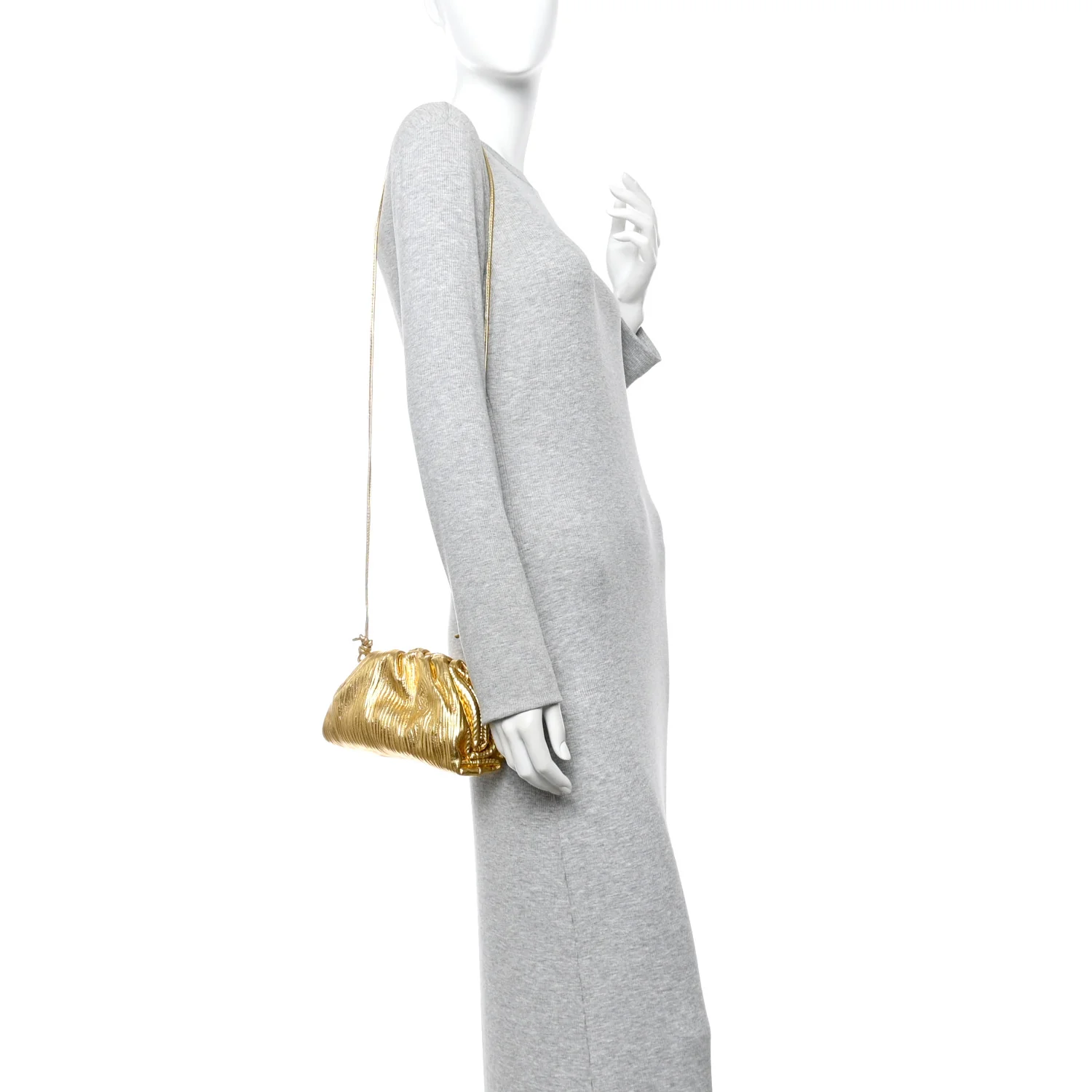 Metallic Bark Calfskin The Mini Pouch Gold - Top Club