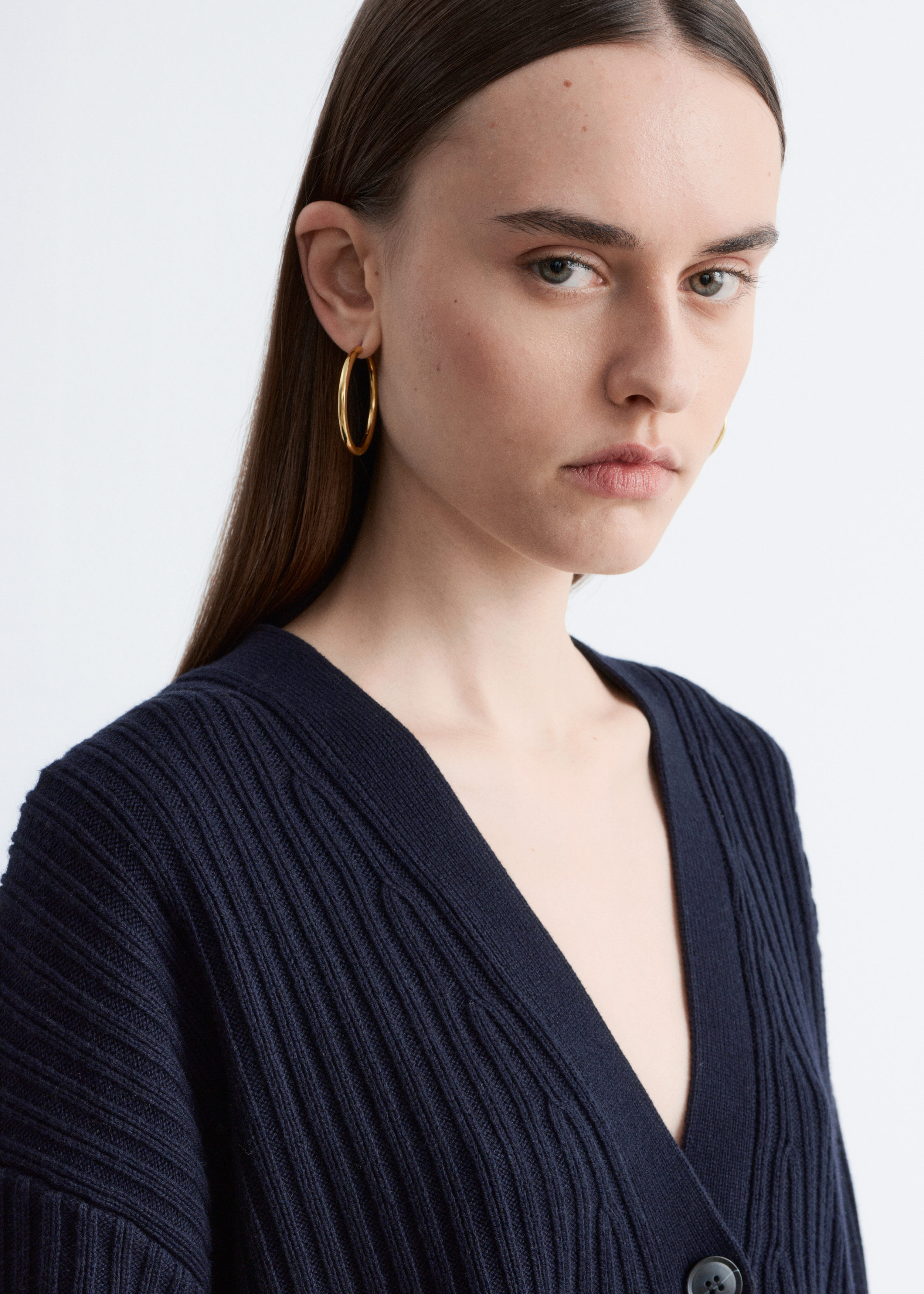 & Other Stories RIB-KNIT CARDIGAN