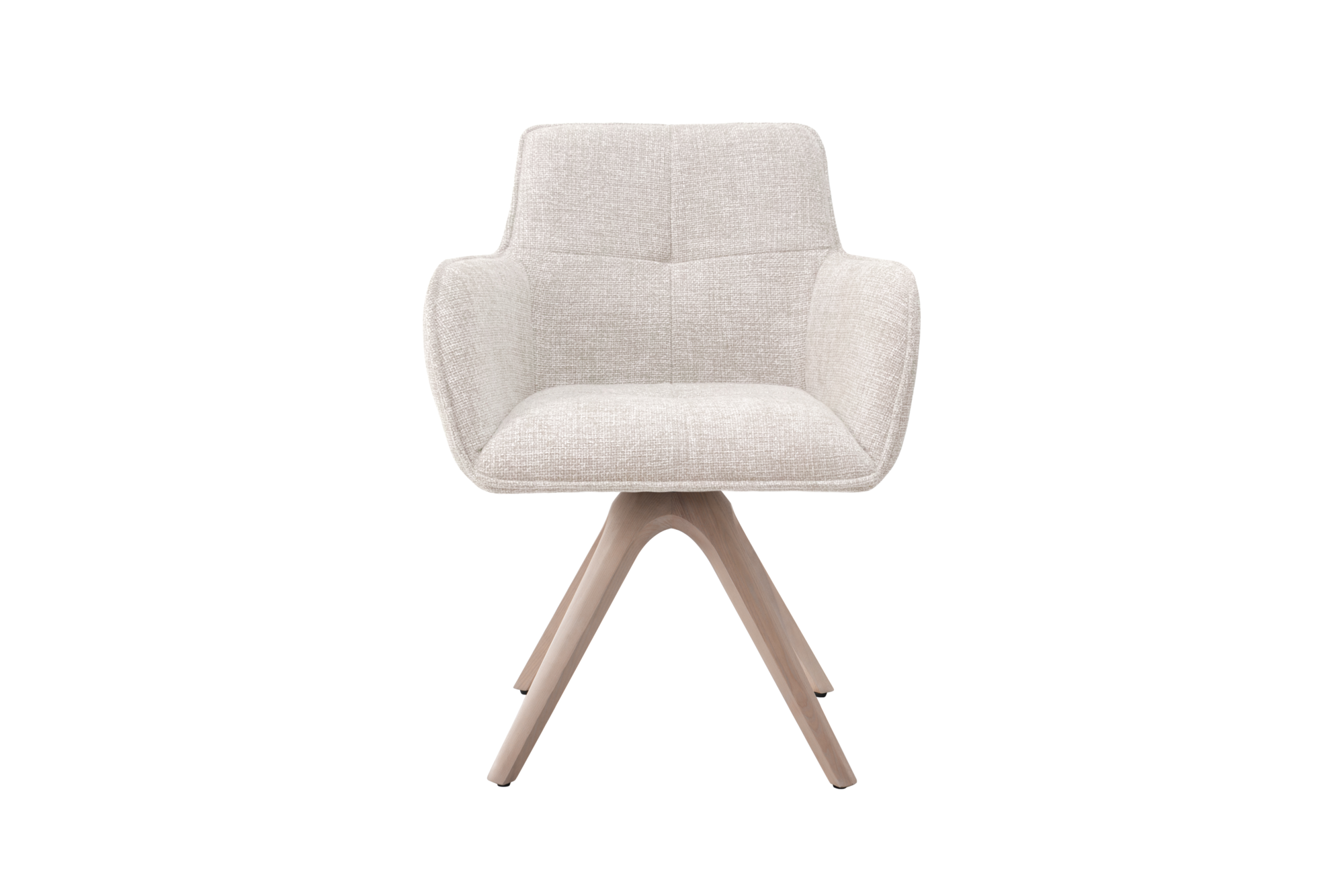 Tracy draaistoel  wood stof beige