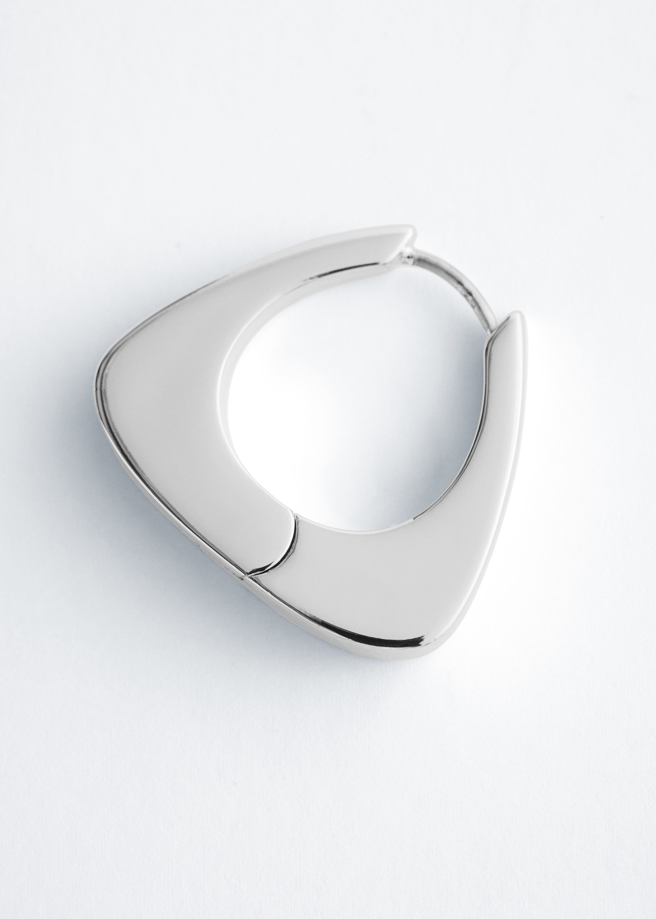 & Other Stories CHUNKY TRIANGLE HOOP EARRINGS