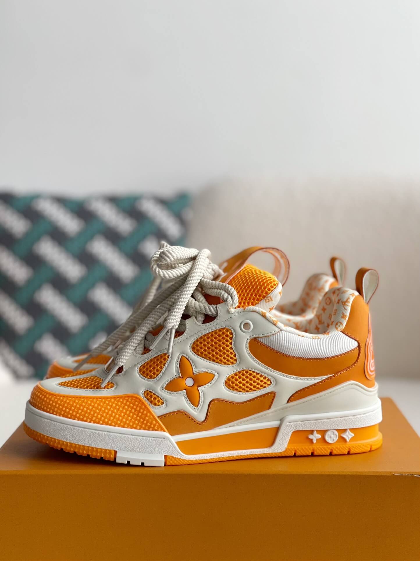 Louis Vuitton LV Skate White Orange Sneaker - Sneaker Replica Workshop