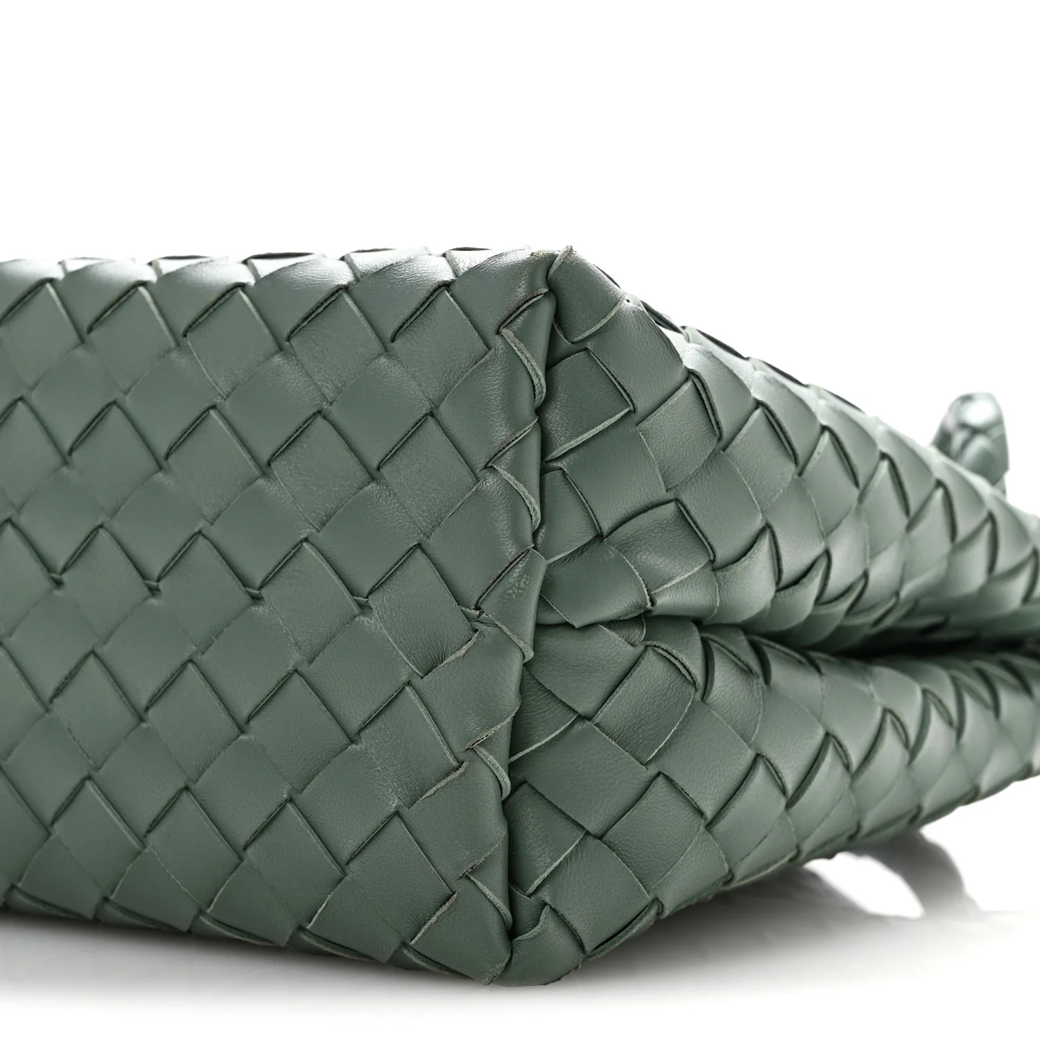 Nappa Intrecciato Medium Andiamo Shoulder Bag Aloe - Top Club
