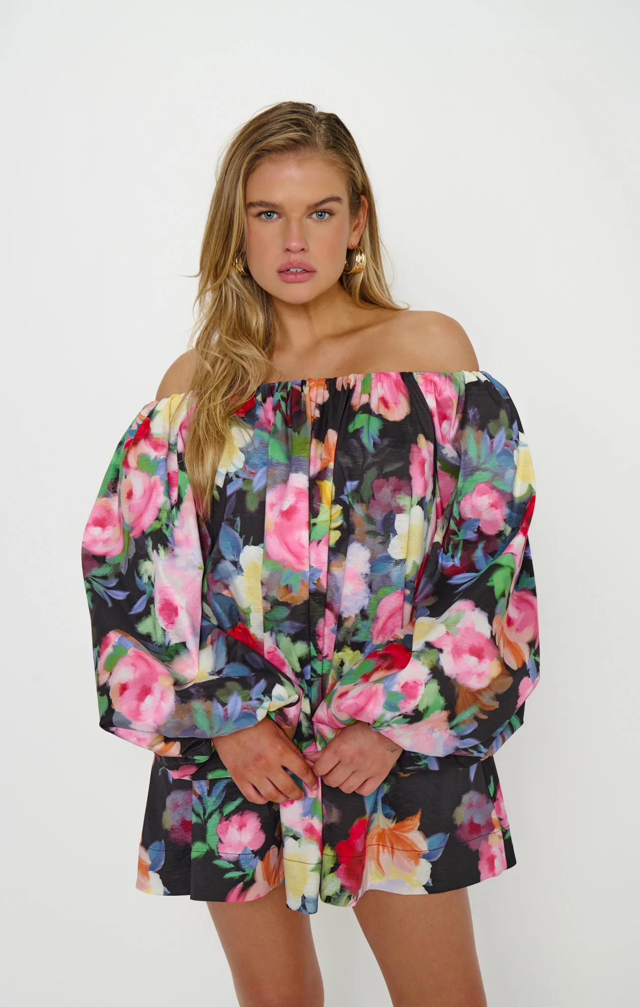 Brenna Mini Dress ~ Moonlit Garden Gala Taffeta