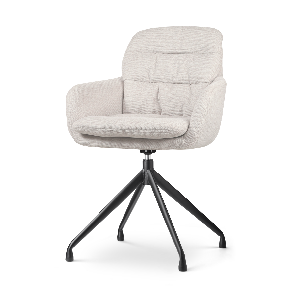 Eetkamerstoel Nola-Mia beige - zwart onderstel