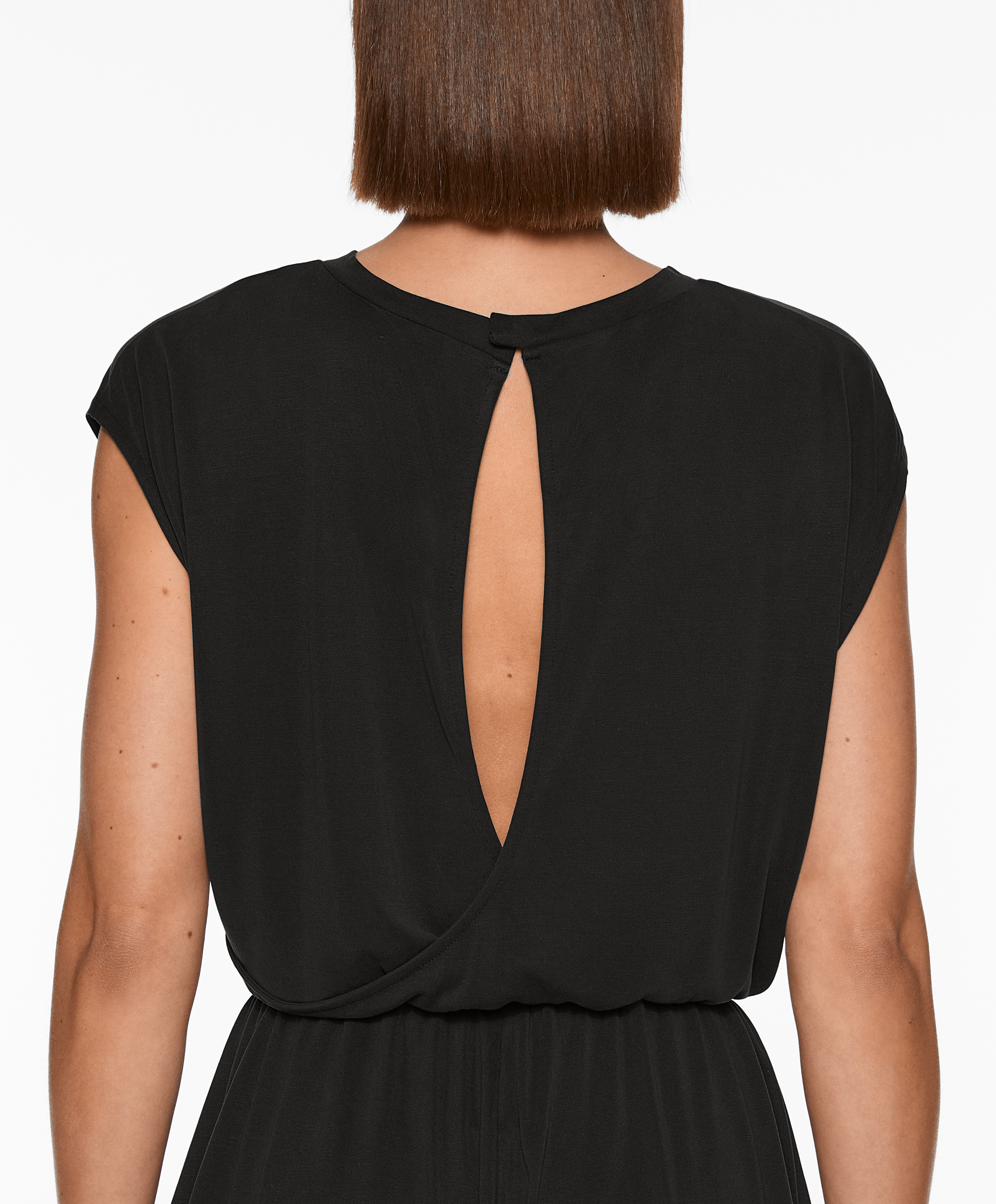 OYSHO Modal blend sleeveless short jumpsuit
