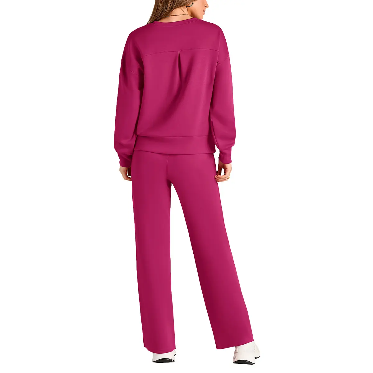 PrettyGarden Women's 2 Piece Outfits Long Sleeve Pullover Tops And Long Pants Lounge Sets Tracksuit