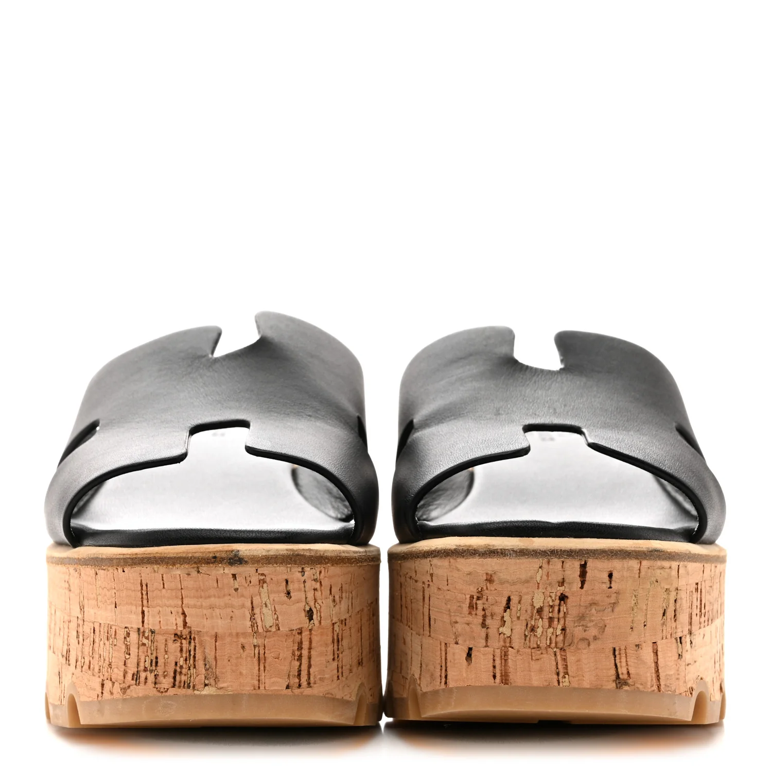Calfskin Cork Eze 30 Sandals 37 Black - Top Club