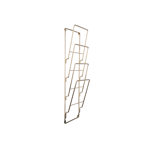 Magazine rack steel wire gold plated