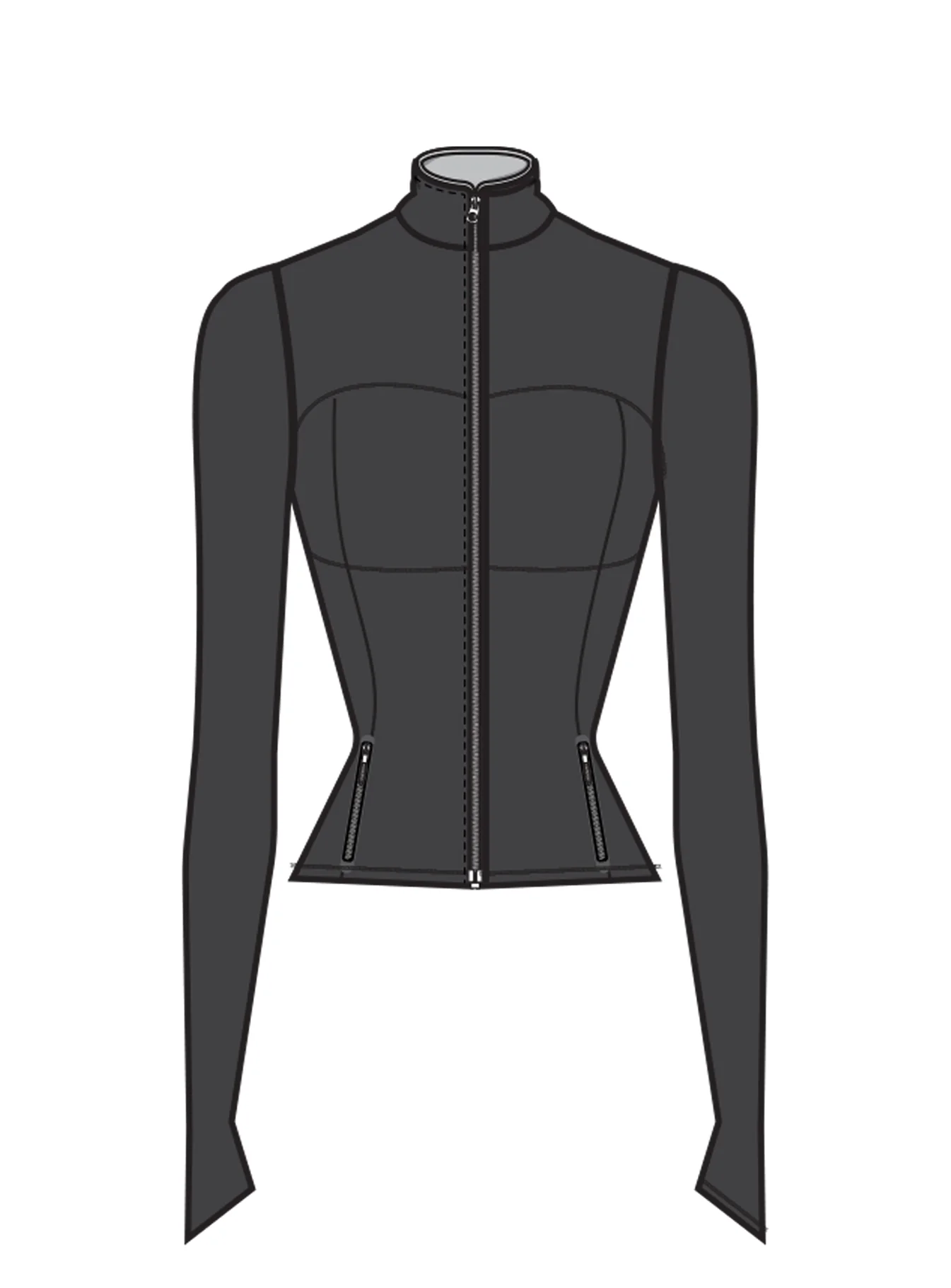 Pivot Active Zip Through Jacket Black