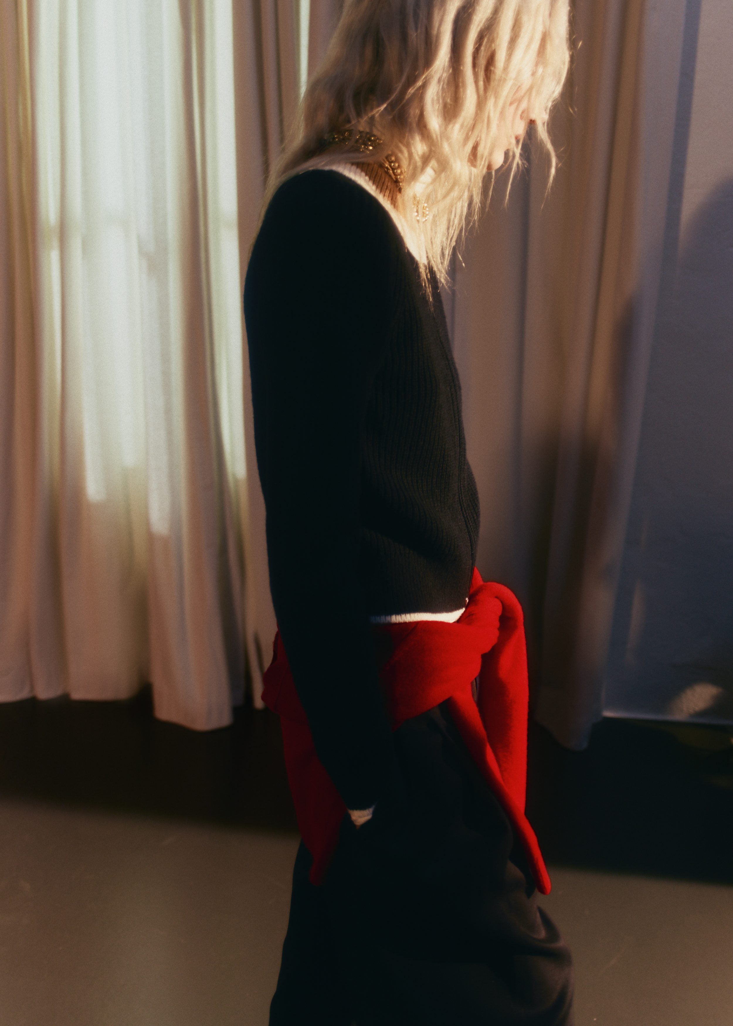 & Other Stories CONTRAST TRIM ZIP CARDIGAN