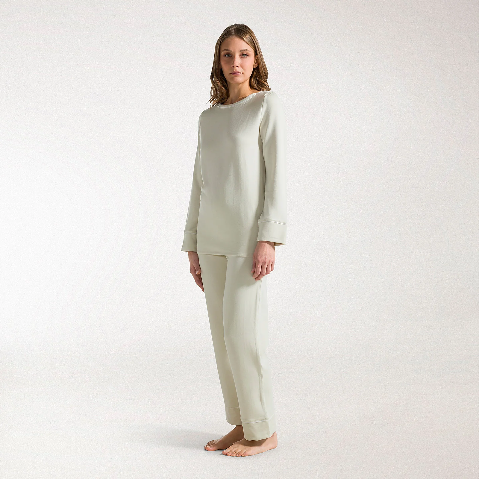 Pigiama In Modal E Cotone Diana M Naturale Caleffi