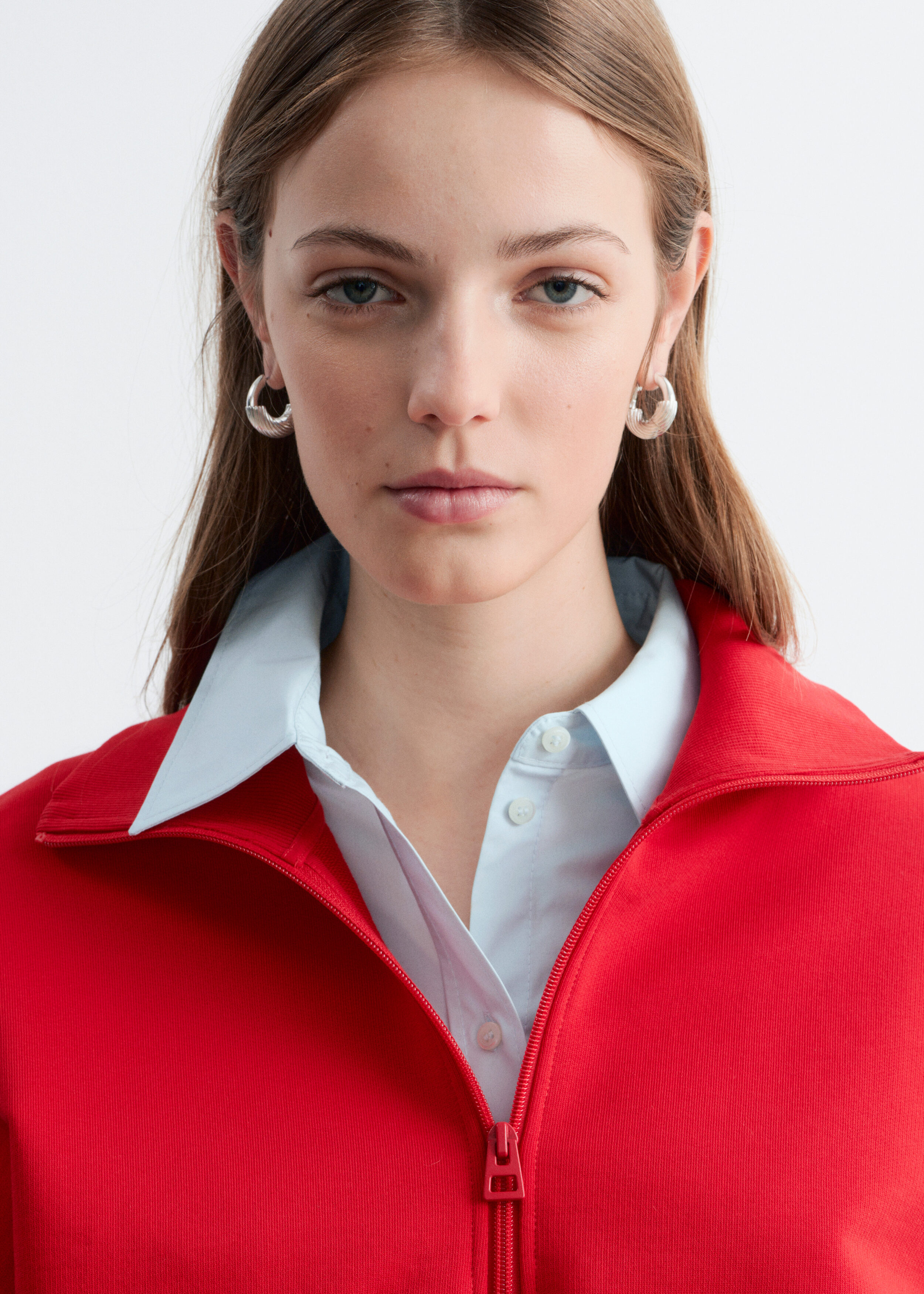 & Other Stories FUNNEL-NECK ZIP-UP SWEATSHIRT