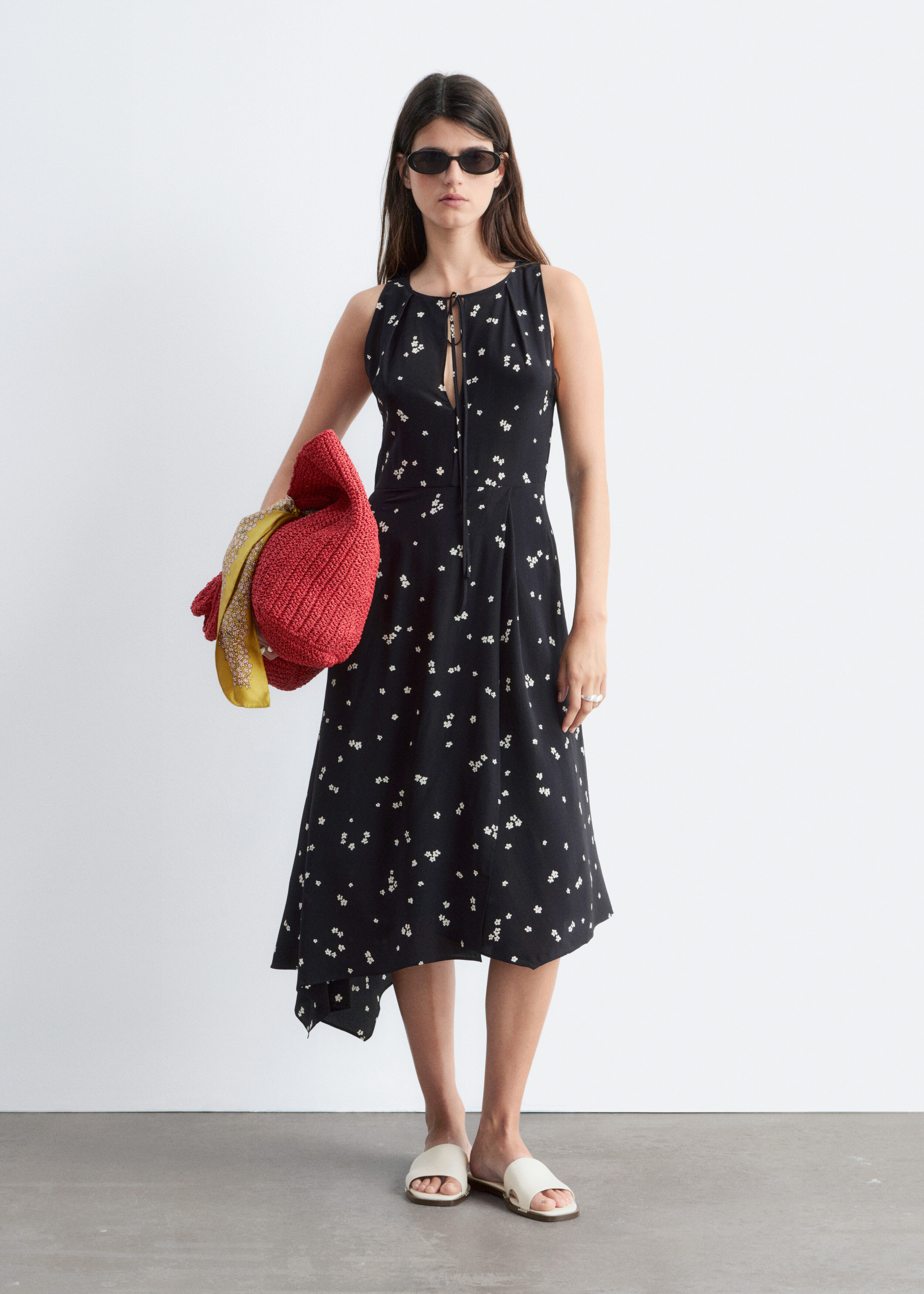 & Other Stories FLORAL SILK MAXI DRESS