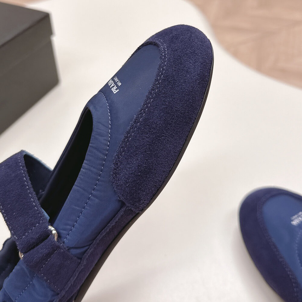 PRADA Re-Nylon and suede ballet flats - Top Club