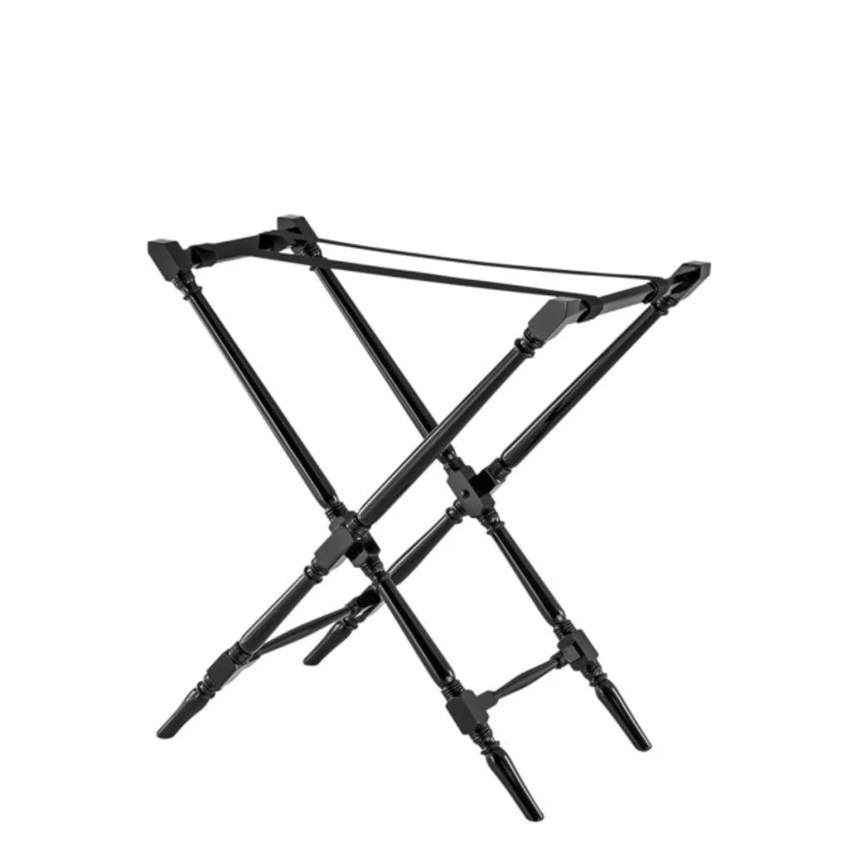Luxury bar table black with removable folding tray black high gloss - neoclassical - hotel restaurant furniture