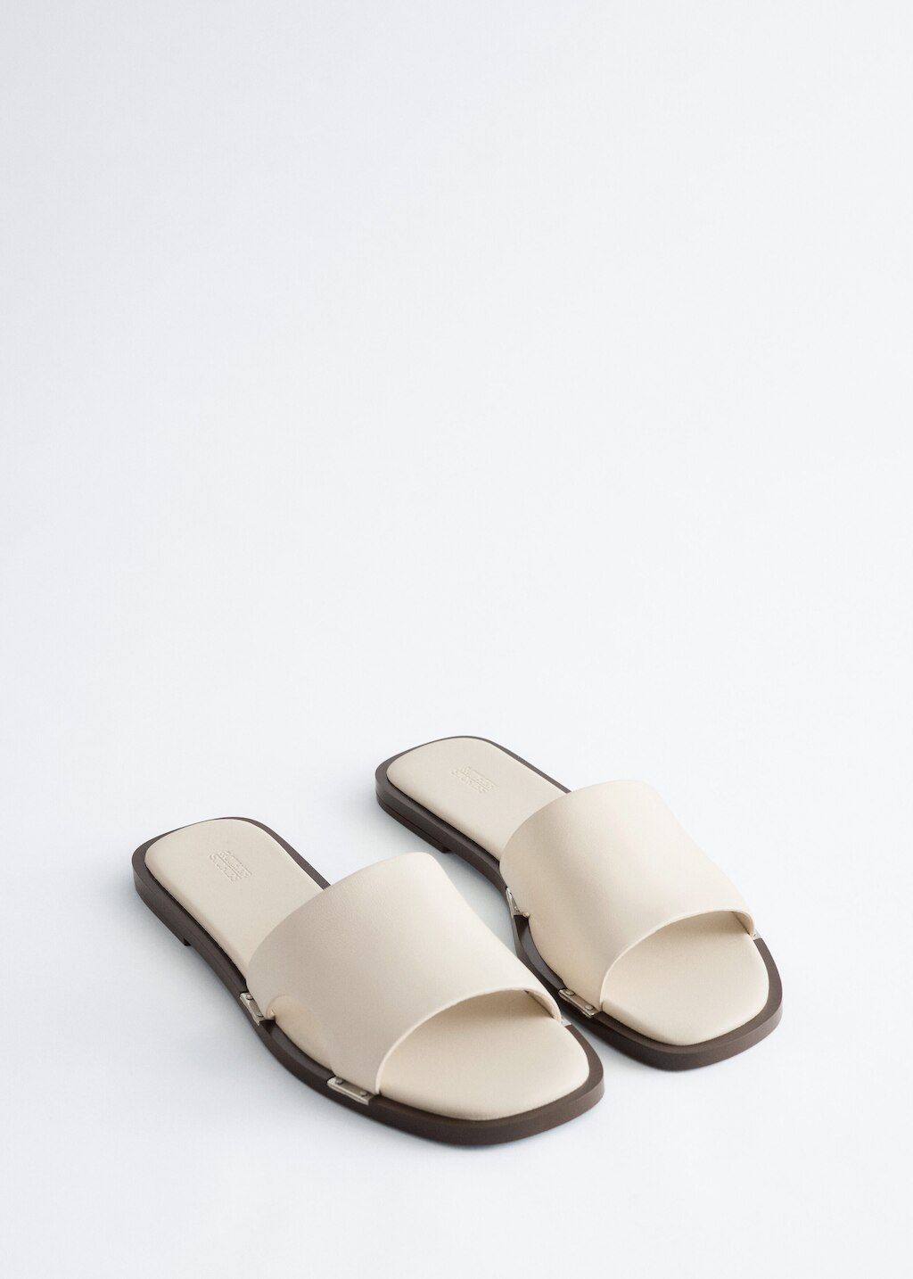 & Other Stories METAL-DETAIL LEATHER SLIDES