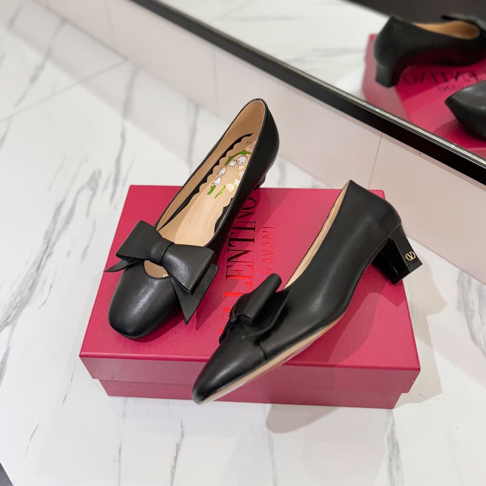 VALENTINO BOWOW sheepskin high heels (heel height 4.5 cm) - Top Club