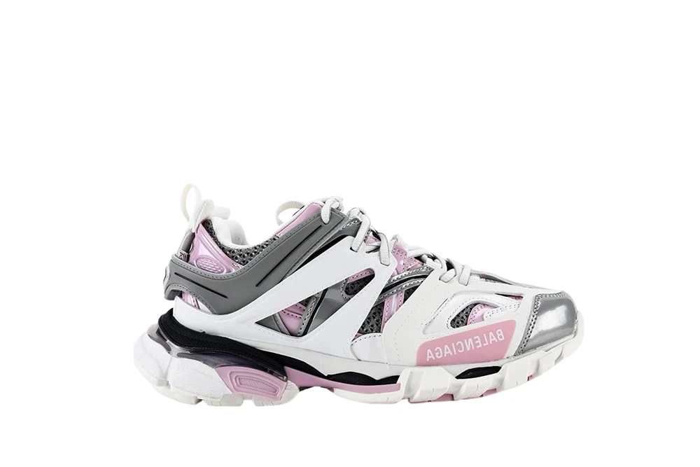 BALENCIAGA WHITE GRAY PINK TRACK SNEAKER - Sneaker Replica Workshop