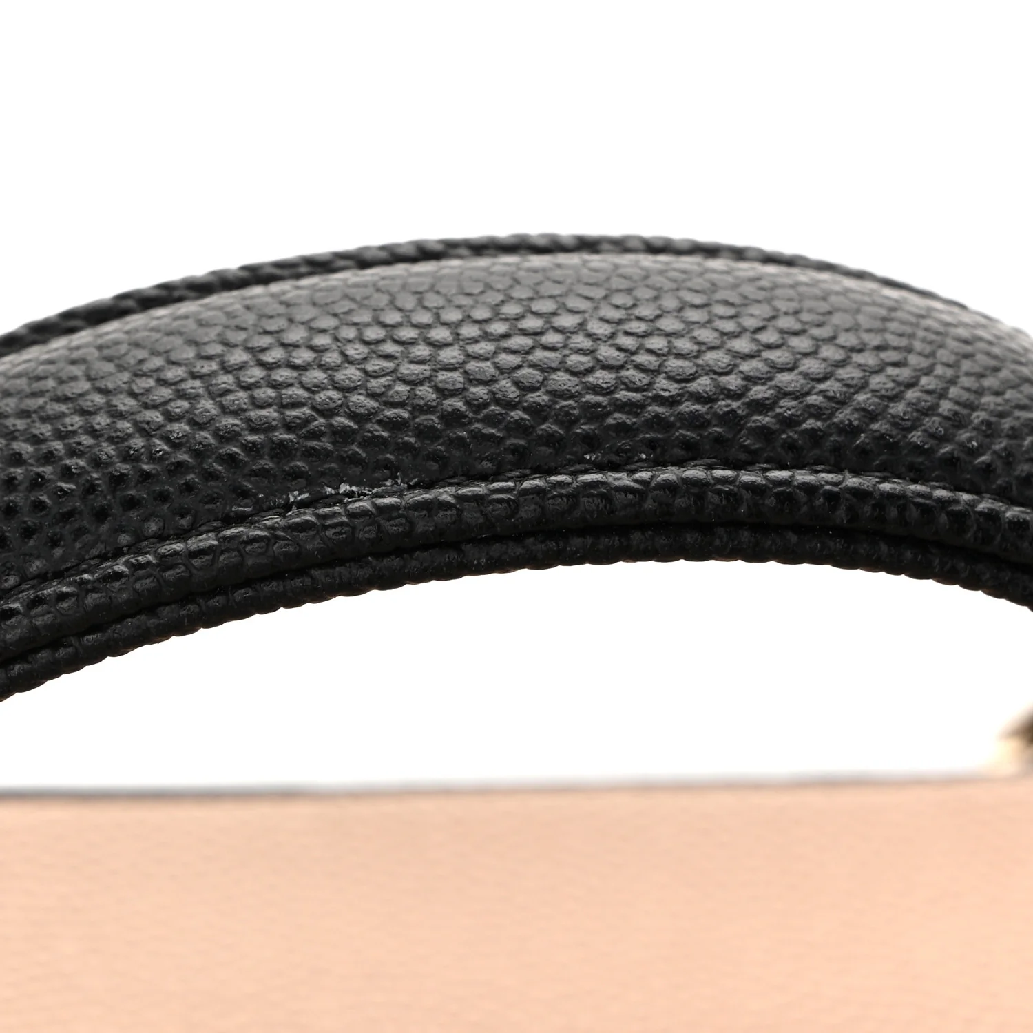 Caviar Quilted Large CC Filigree Vanity Case Beige Black - Top Club