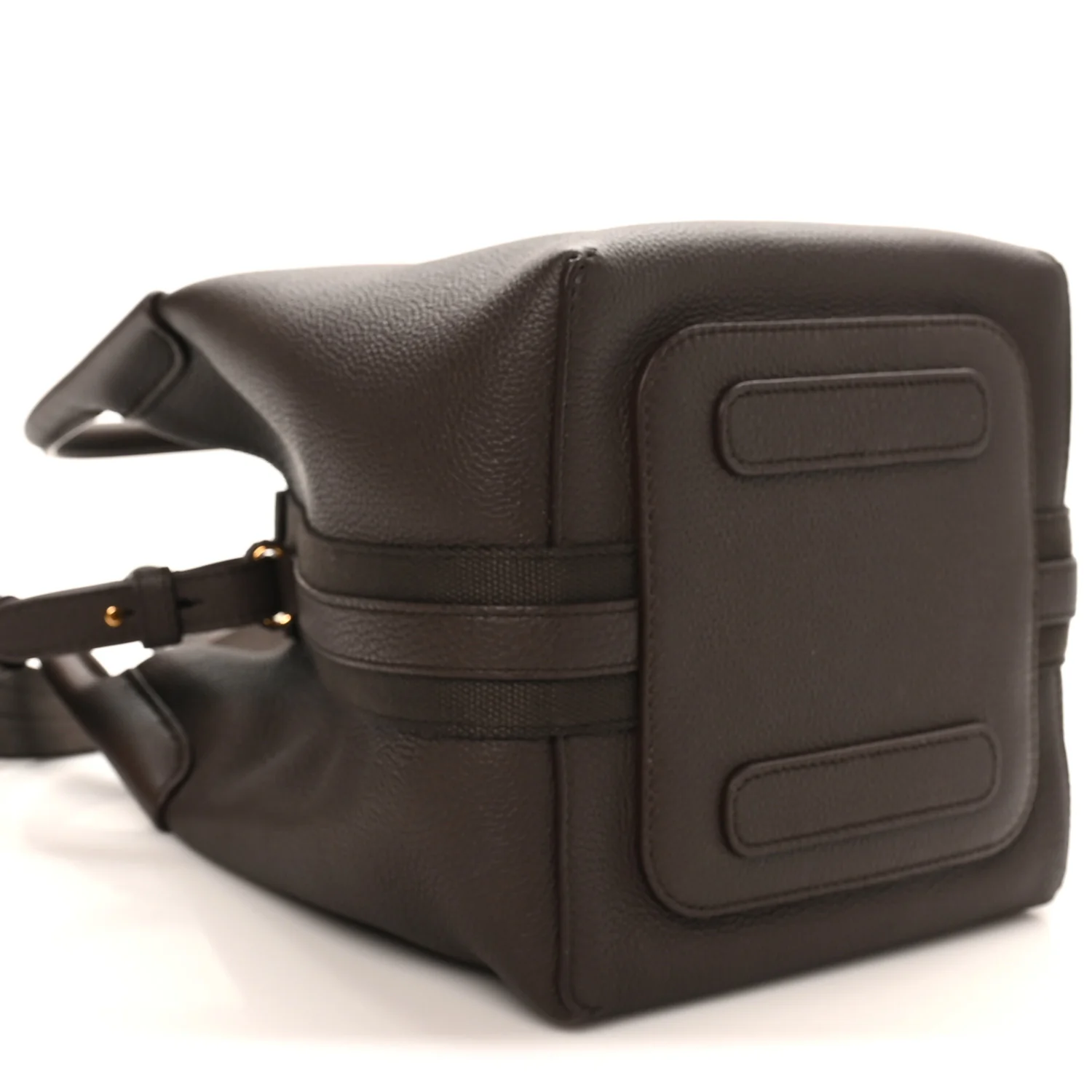 Grained Calfskin Micro Bale Bag Dark Chocolate Licorice - Top Club