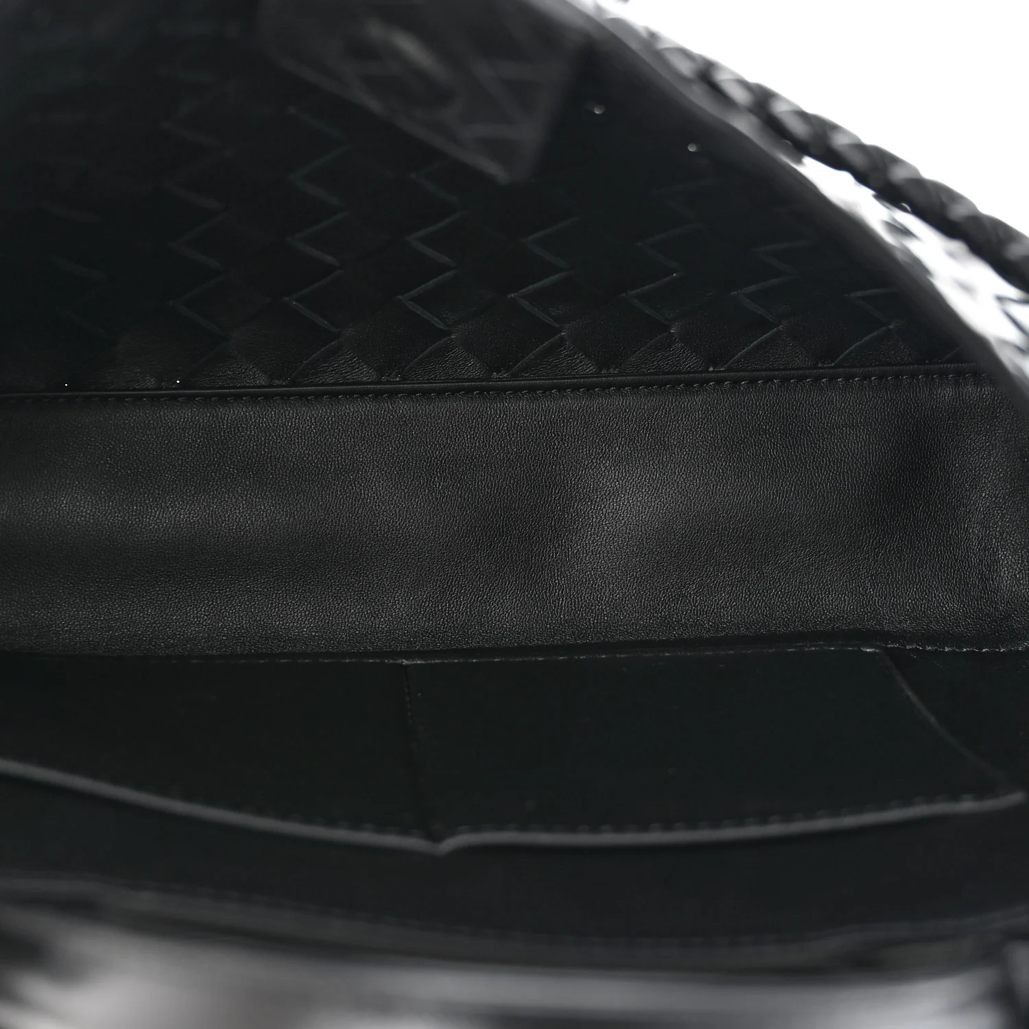 Nappa Intrecciato Small East West Andiamo Shoulder Bag Black - Top Club